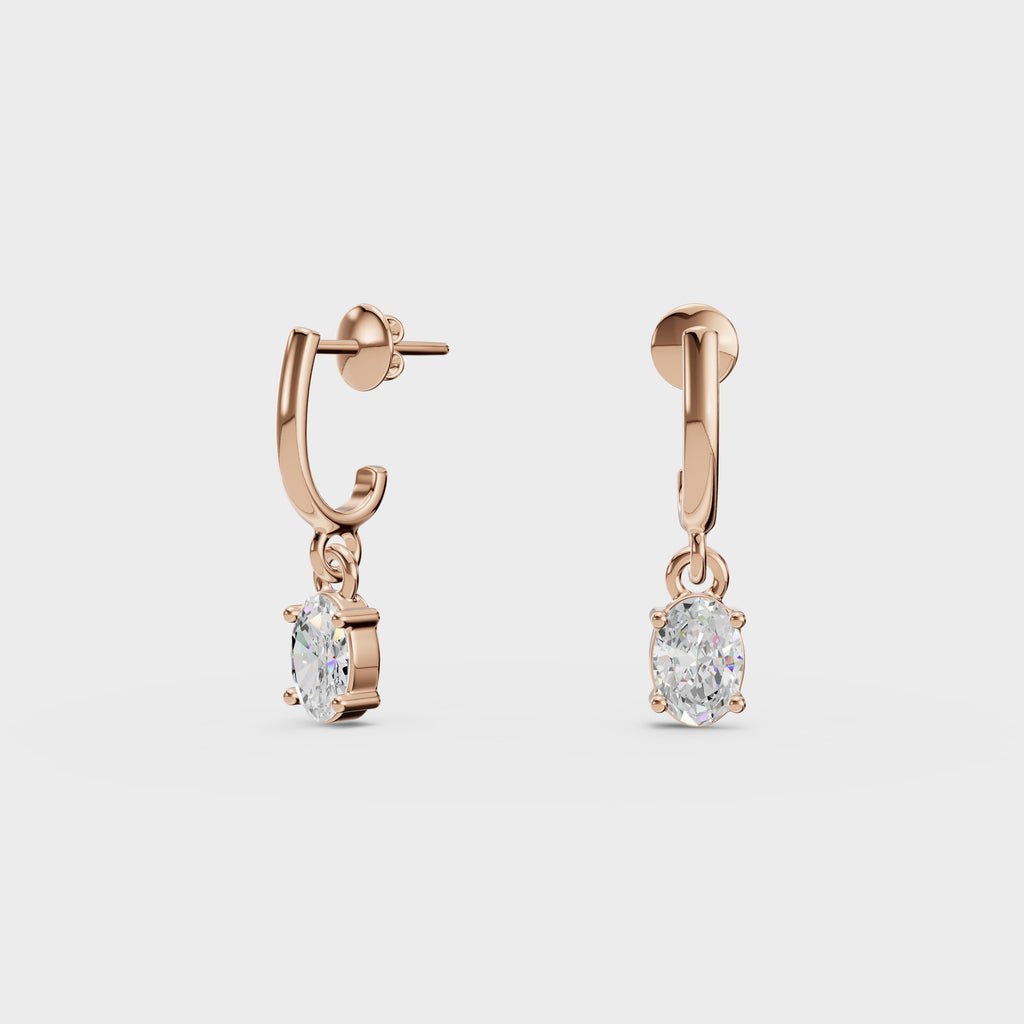 Suspended Brilliance Diamond Drop Earrings