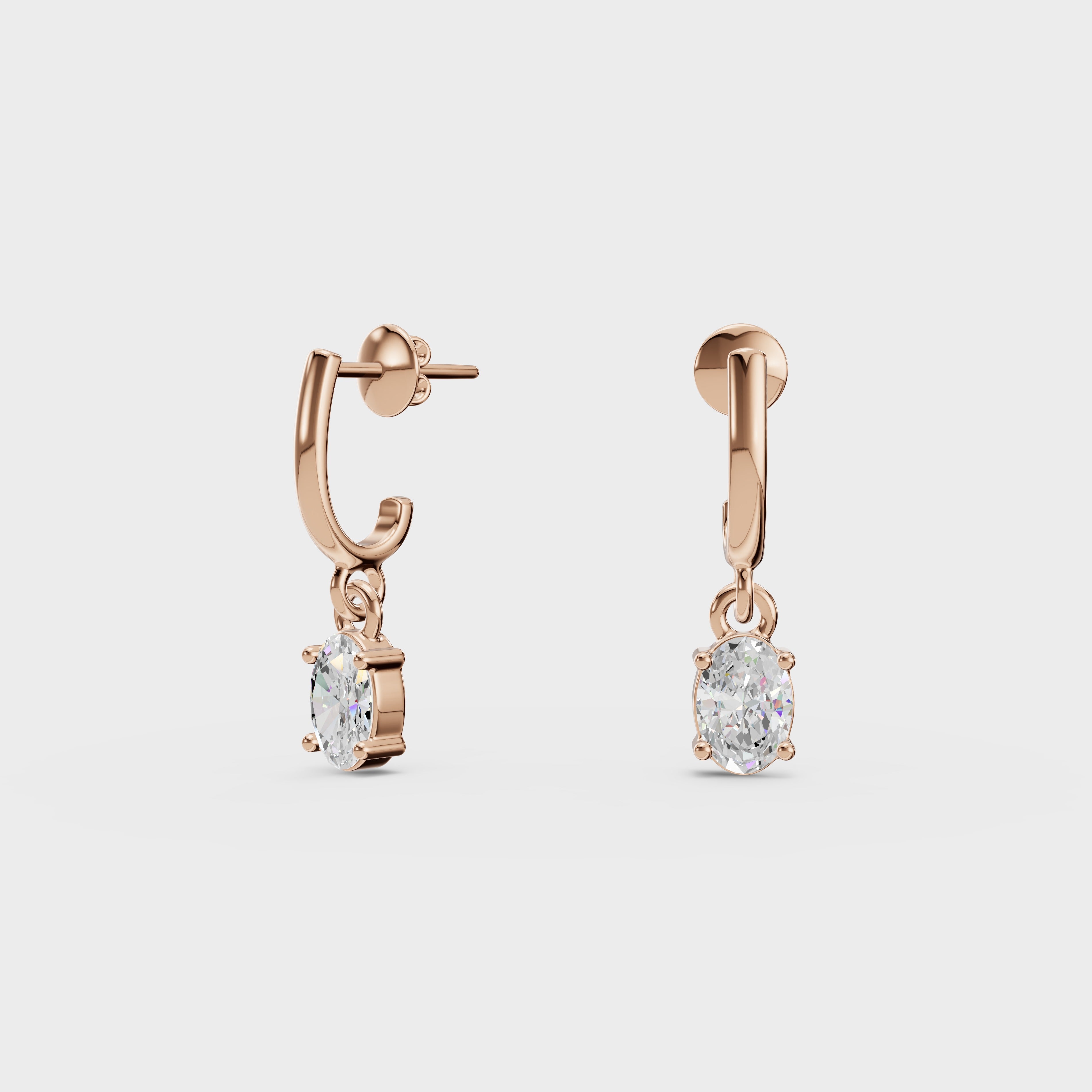Suspended Brilliance Diamond Drop Earrings