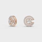 Spiral Sparkle Diamond Stud Earring