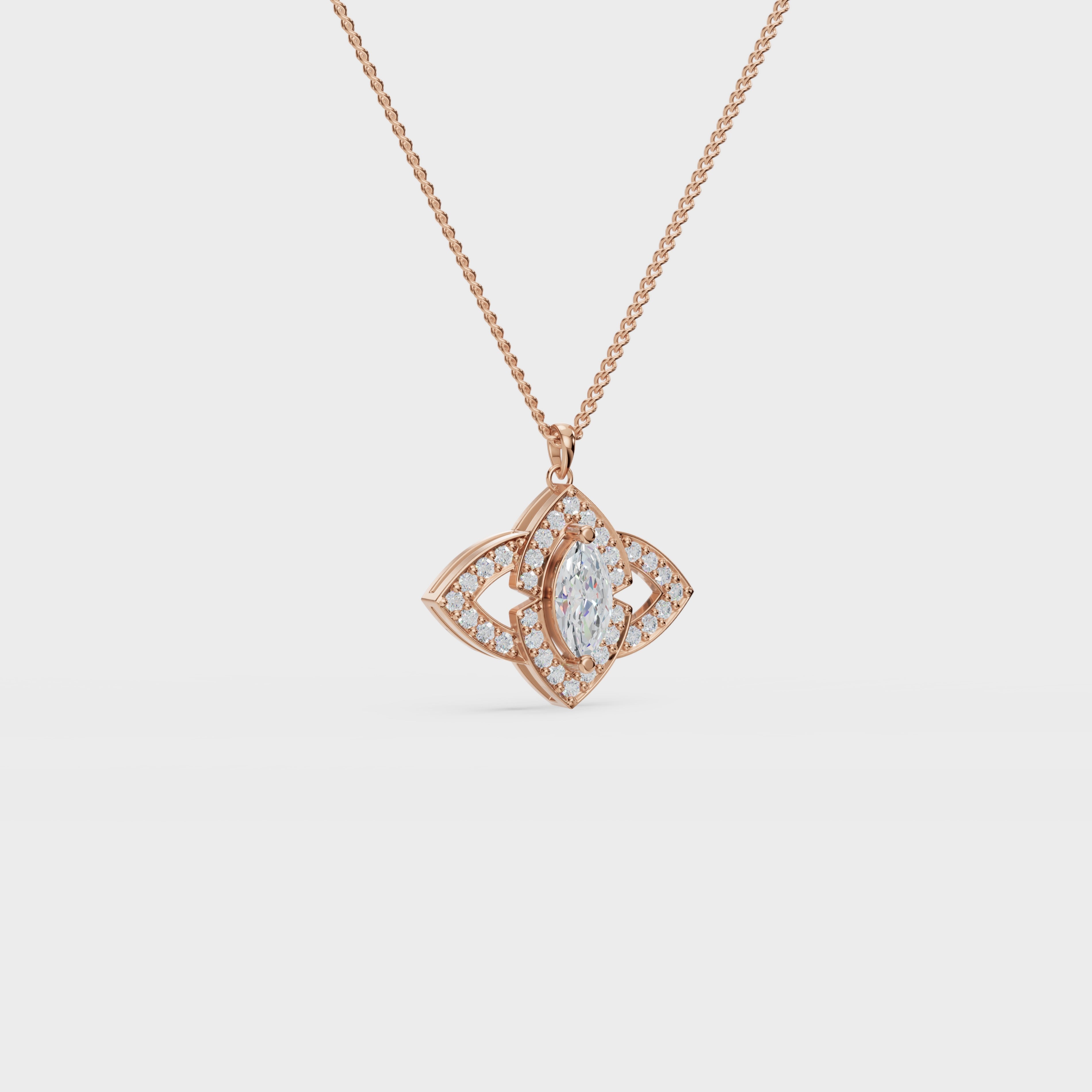 Halo evileye pear cut diamond Pendant