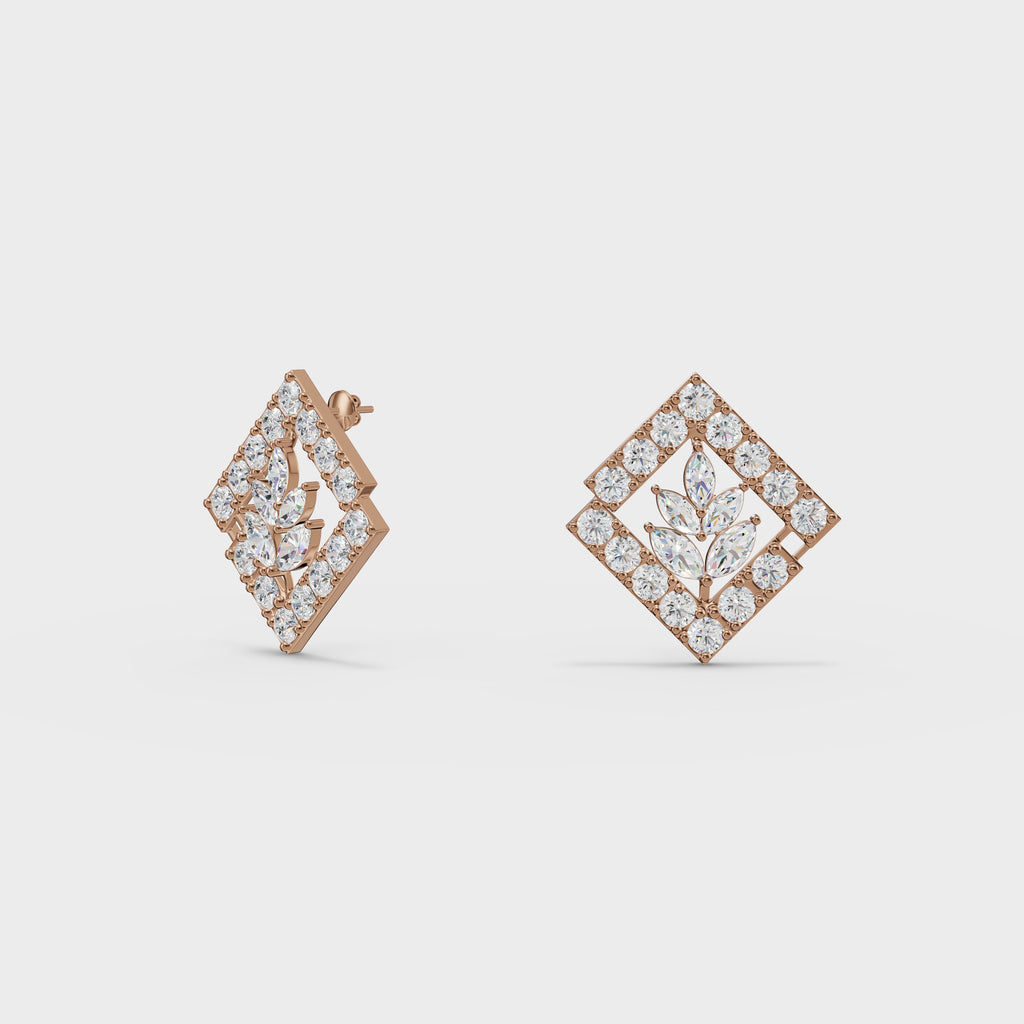 Modern Marquise Frame Studs