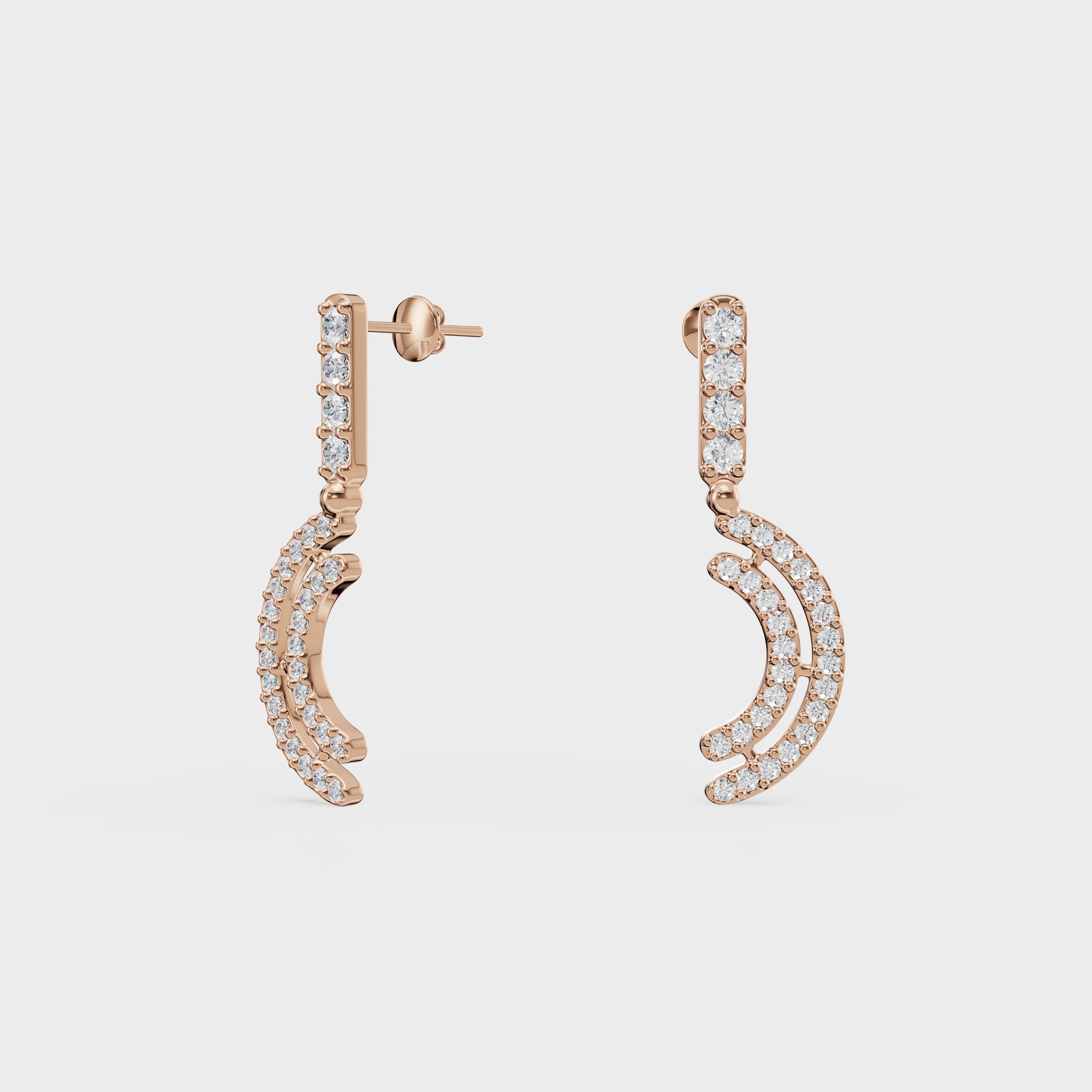 Crescent Wave Diamond Drops