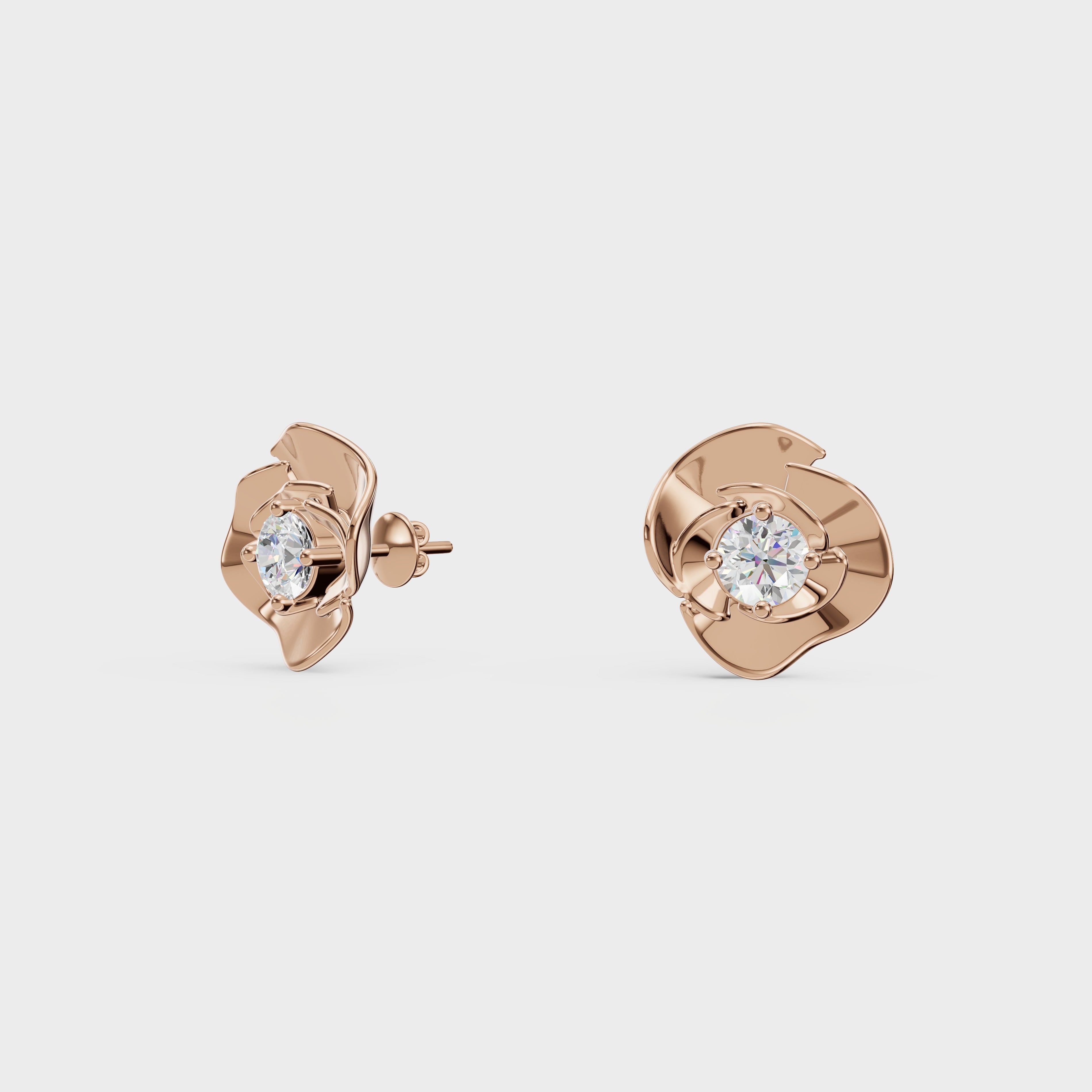 Diamond Petal Earrings