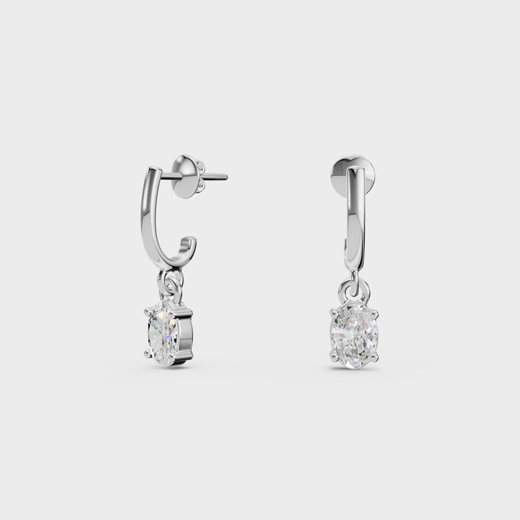 Suspended Brilliance Diamond Drop Earrings