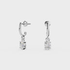 Suspended Brilliance Diamond Drop Earrings