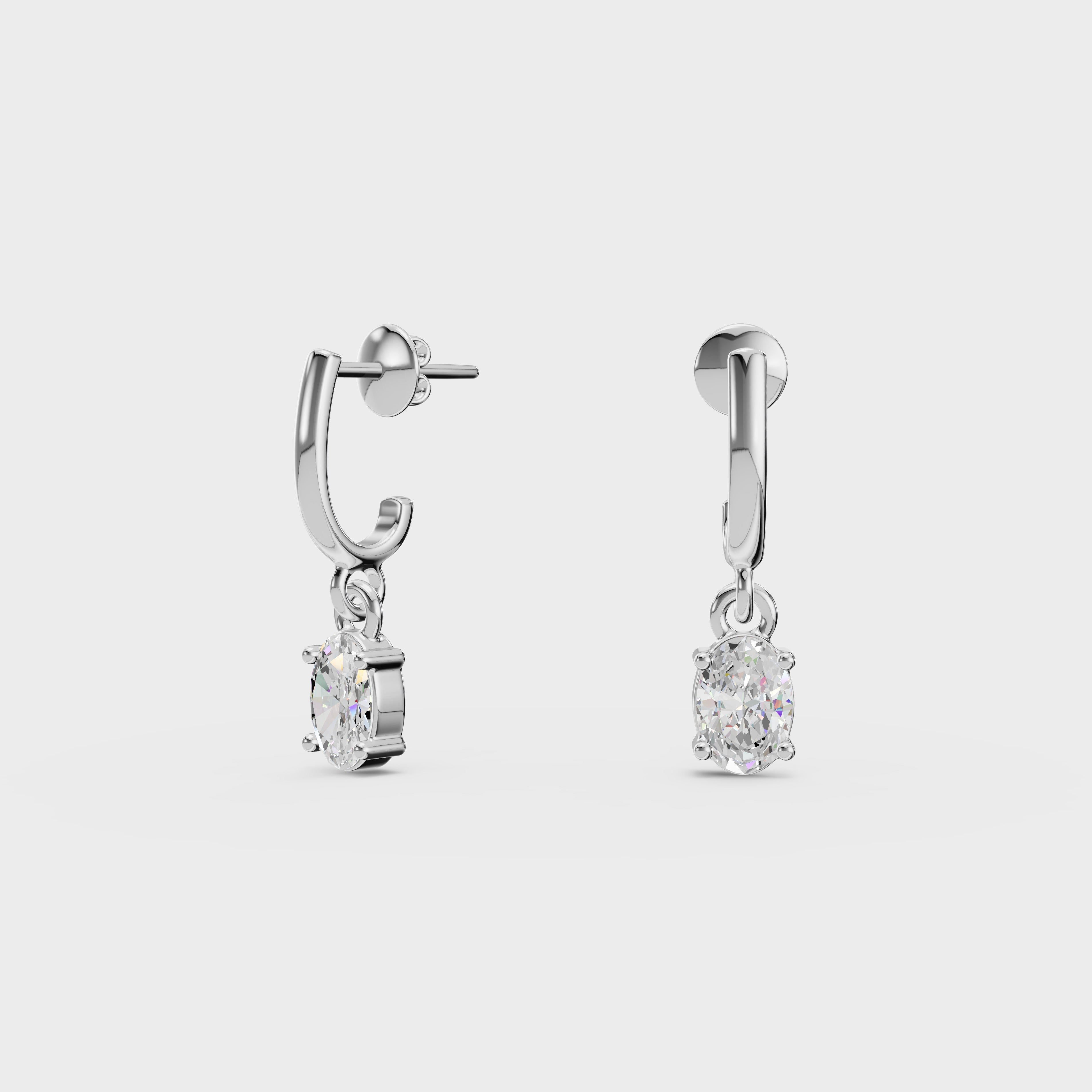 Suspended Brilliance Diamond Drop Earrings