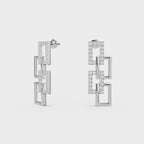 Link Diamond Drop Earrings