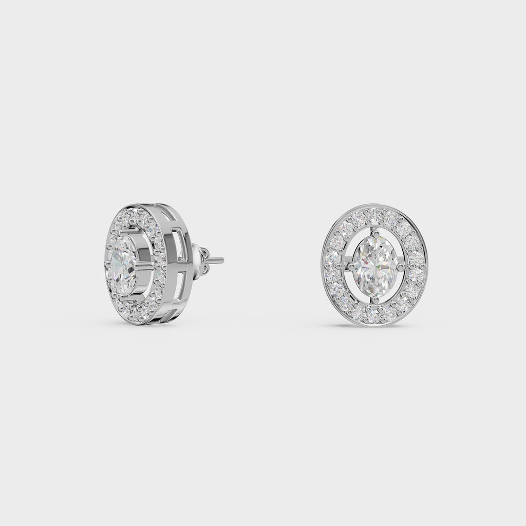 Diamond Aura Stud Earrings