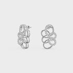 Flowing Petal Diamond Studs