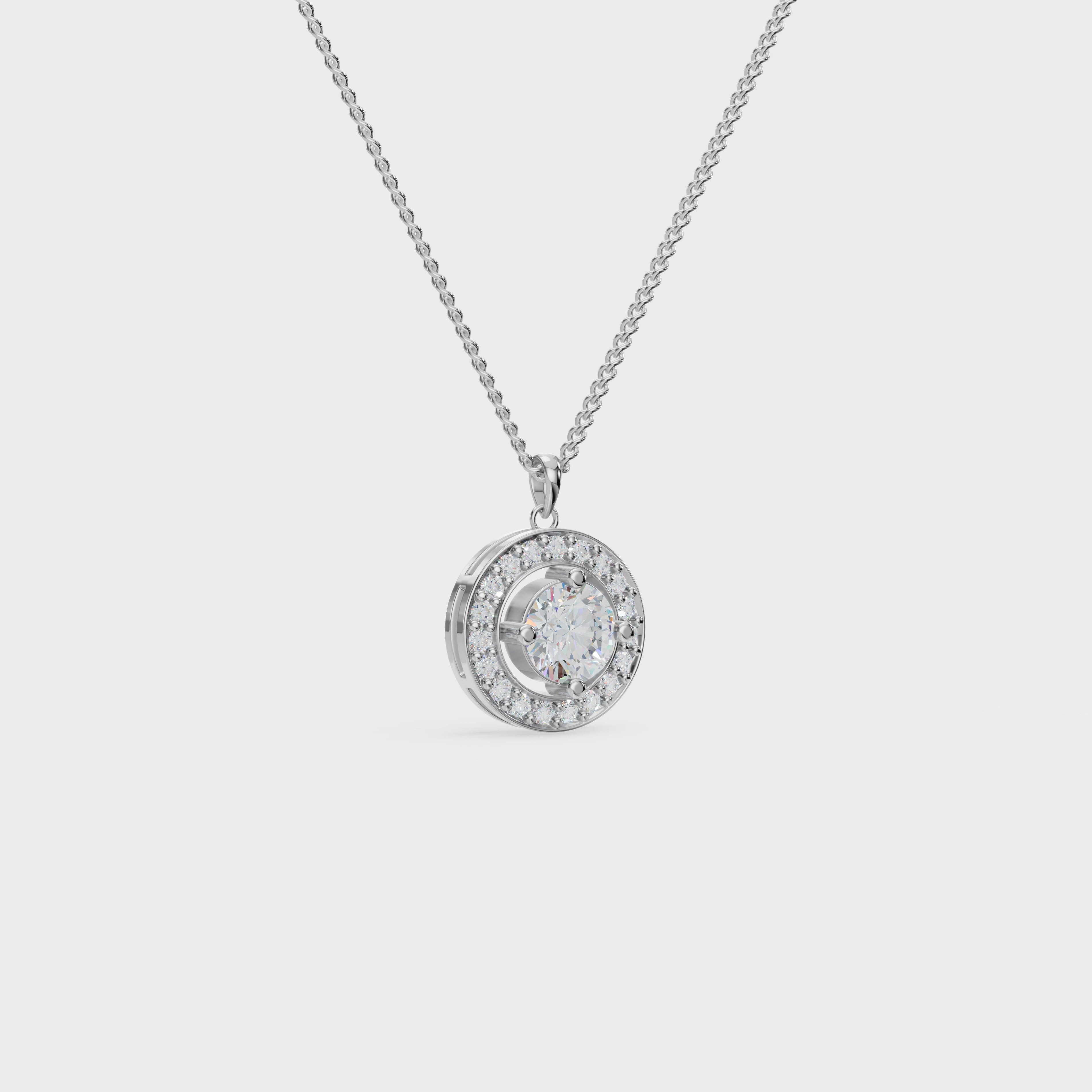 Celestial Halo Diamond Pendant