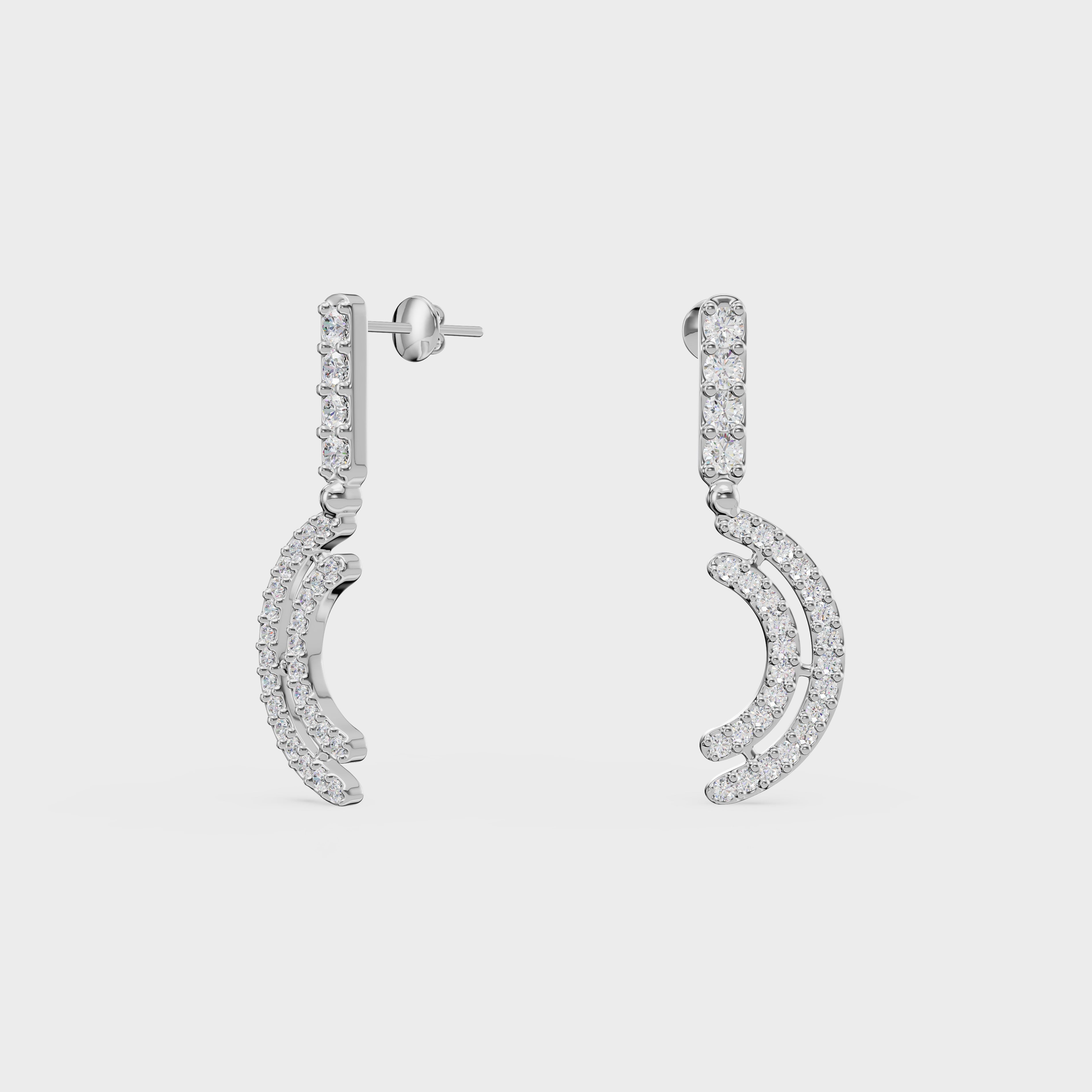 Crescent Wave Diamond Drops