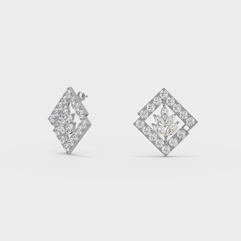 Modern Marquise Frame Studs