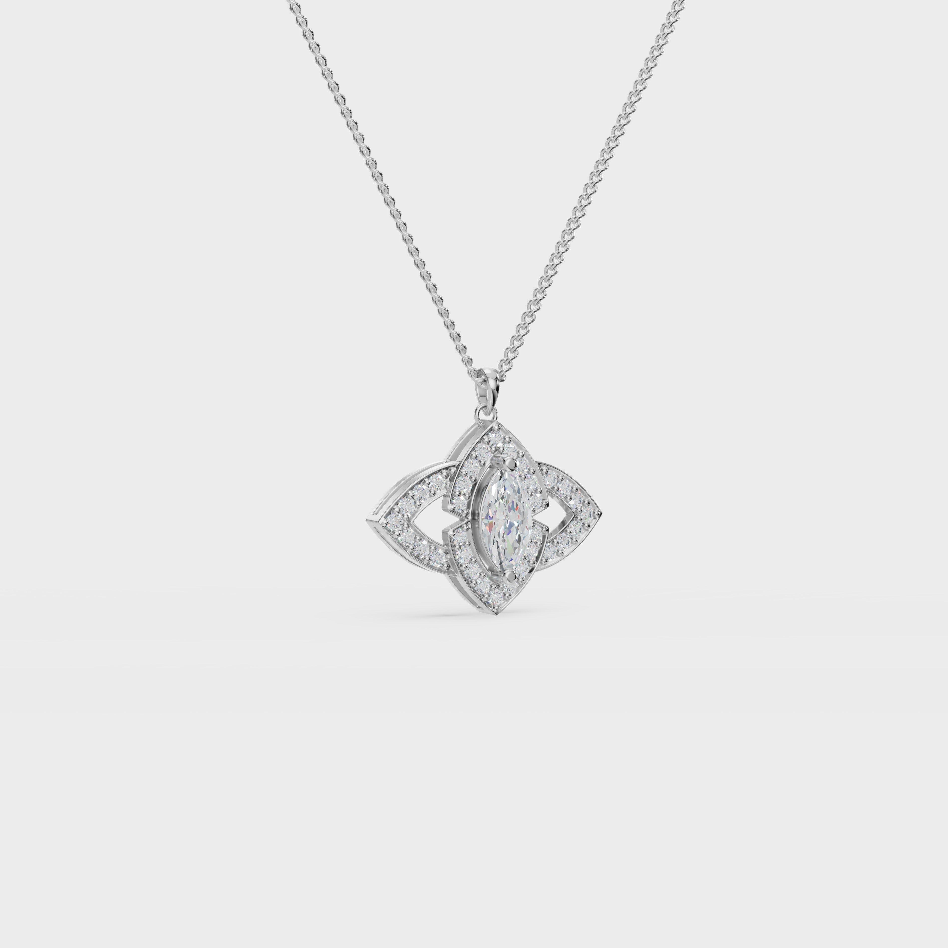 Halo evileye pear cut diamond Pendant