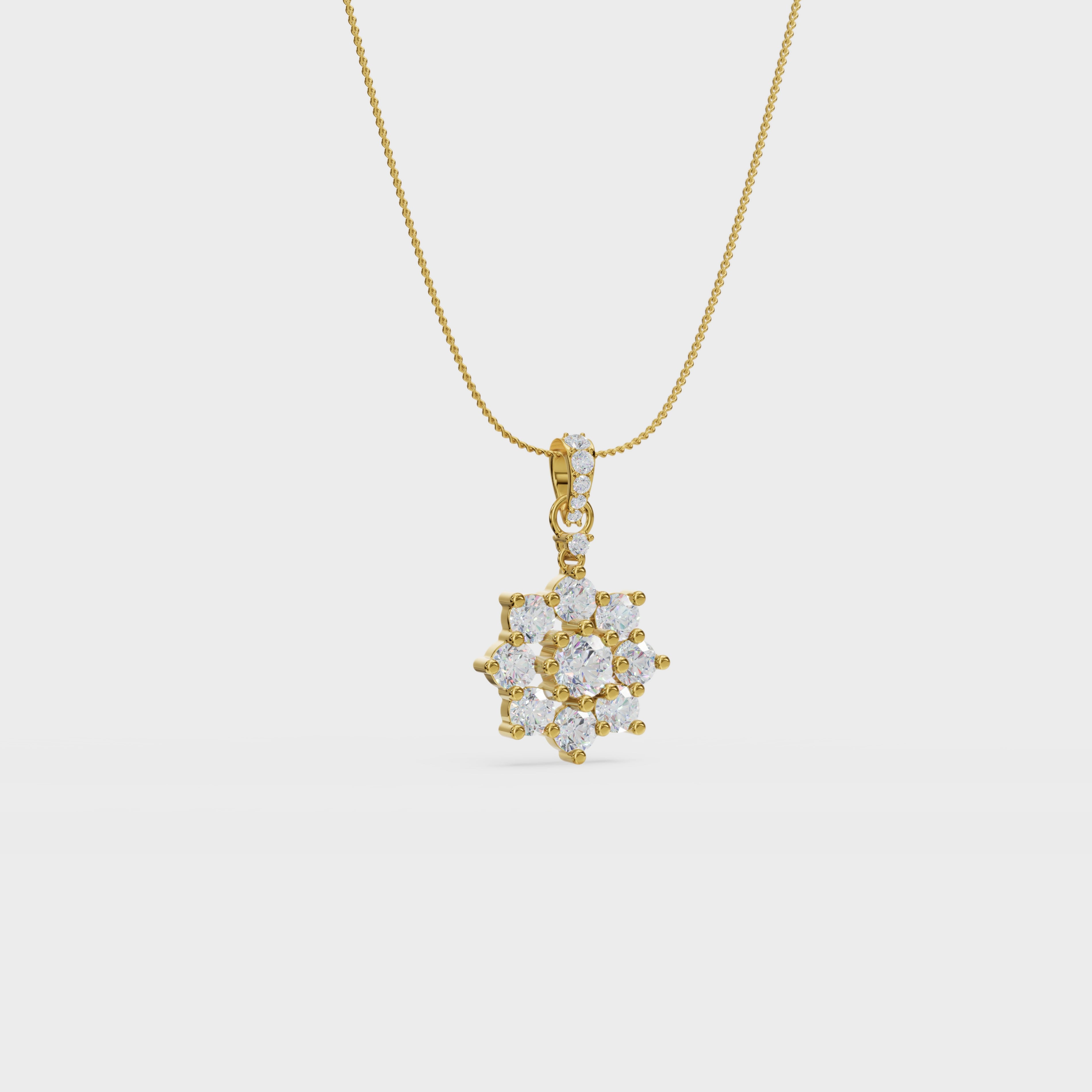 Dahila Diamond Cluster Pendant
