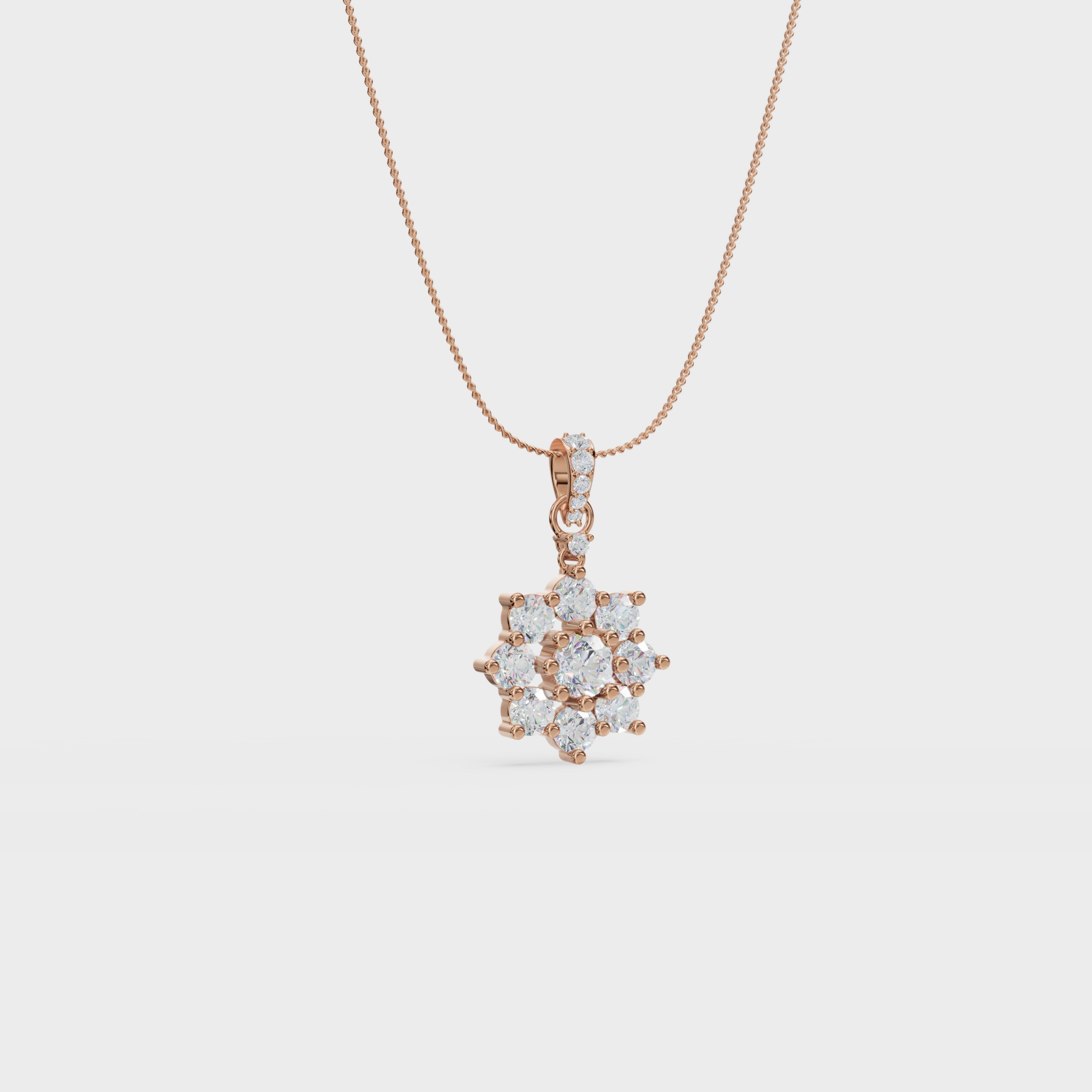 Dahila Diamond Cluster Pendant