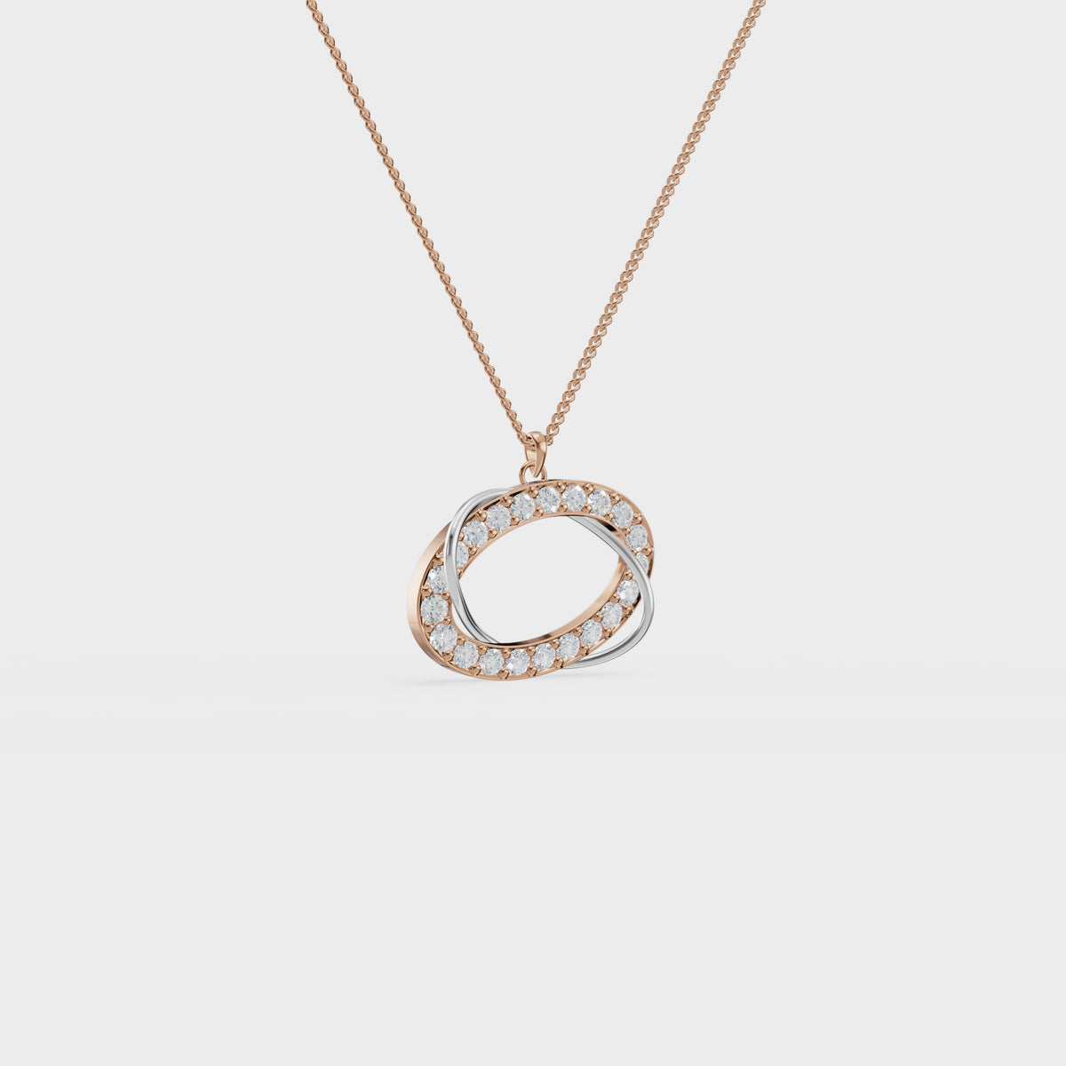 Celestial Orbit Diamond Round cut Diamond Pendant
