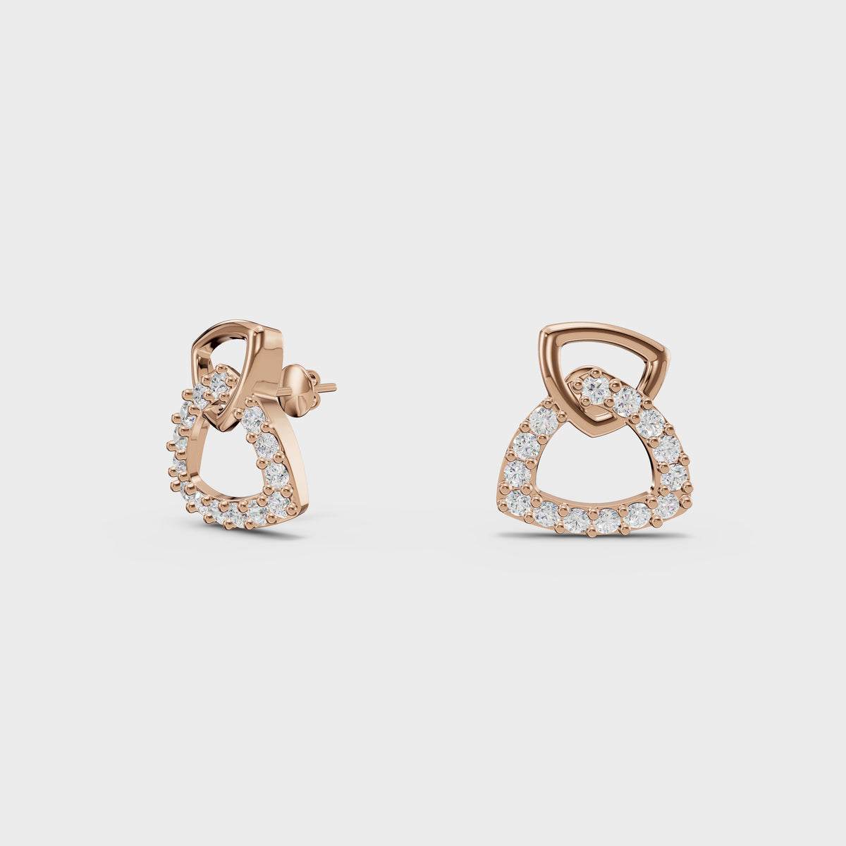 Dual Halo Diamond stud Earrings