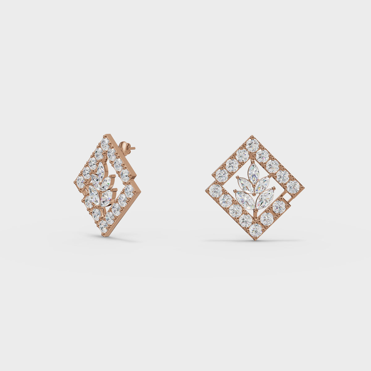 Modern Marquise Frame Studs