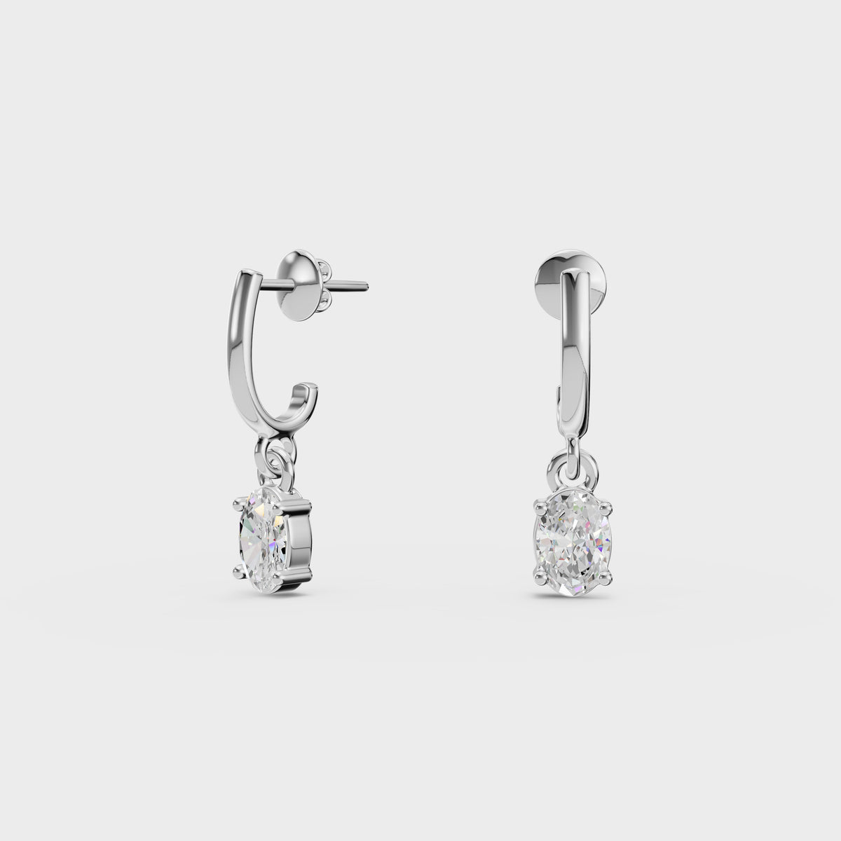 Suspended Brilliance Diamond Drop Earrings