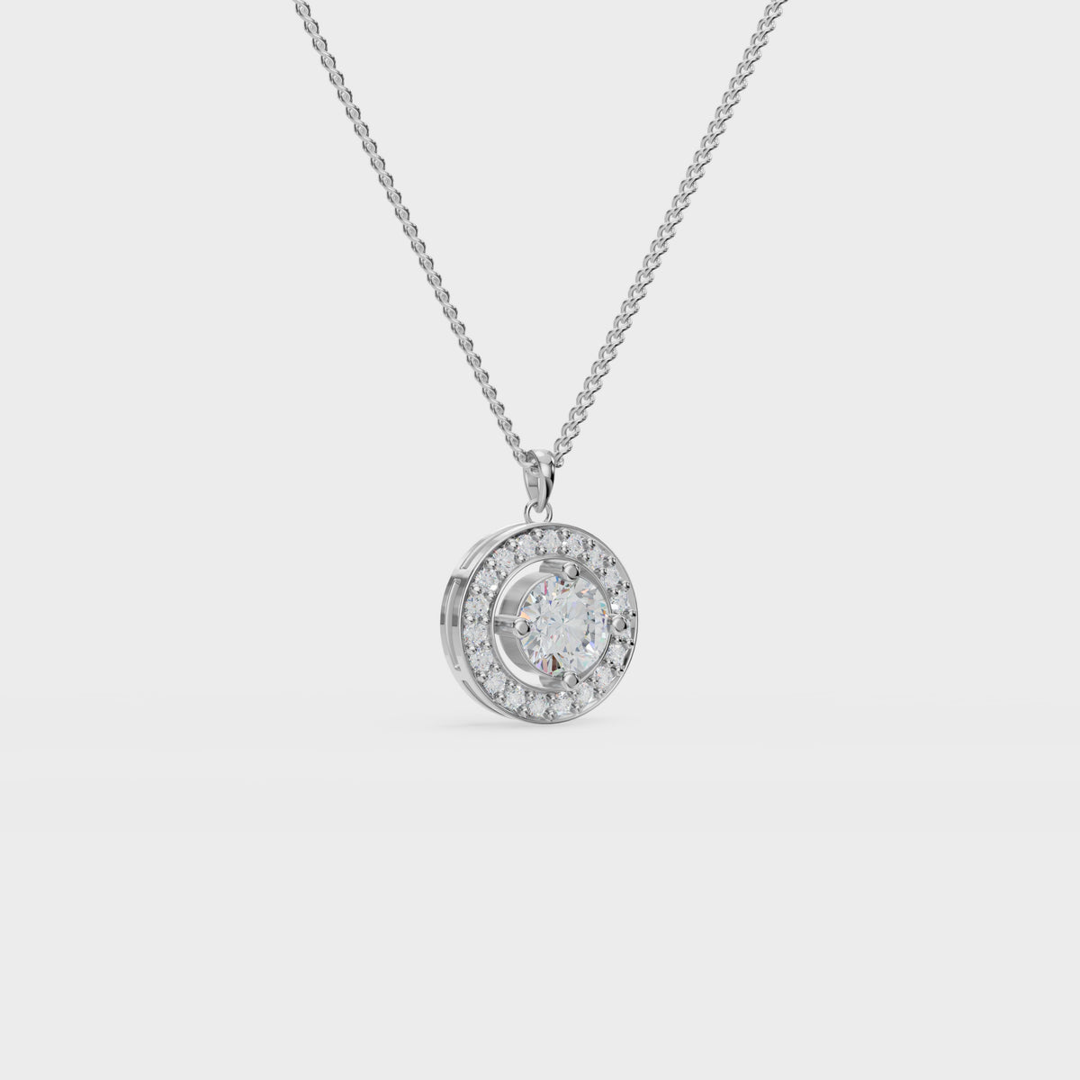 Celestial Halo Diamond Pendant