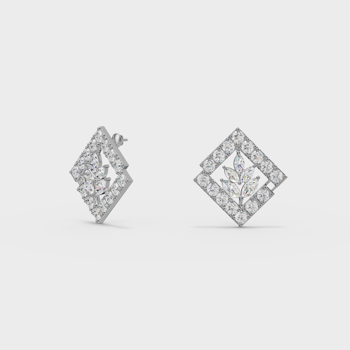 Modern Marquise Frame Studs