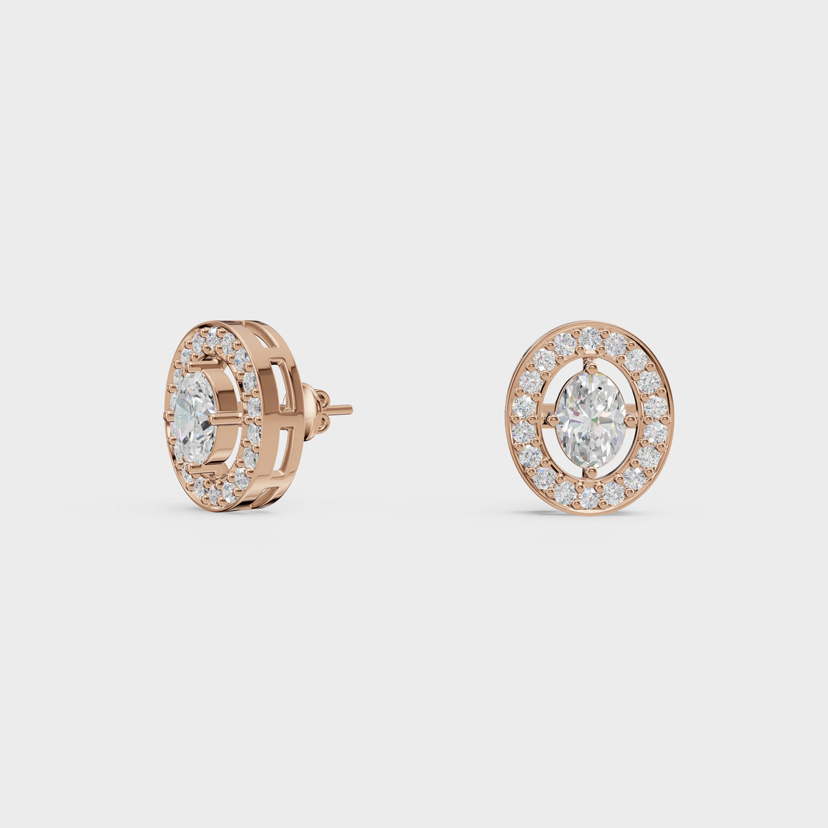 Diamond Aura Stud Earrings