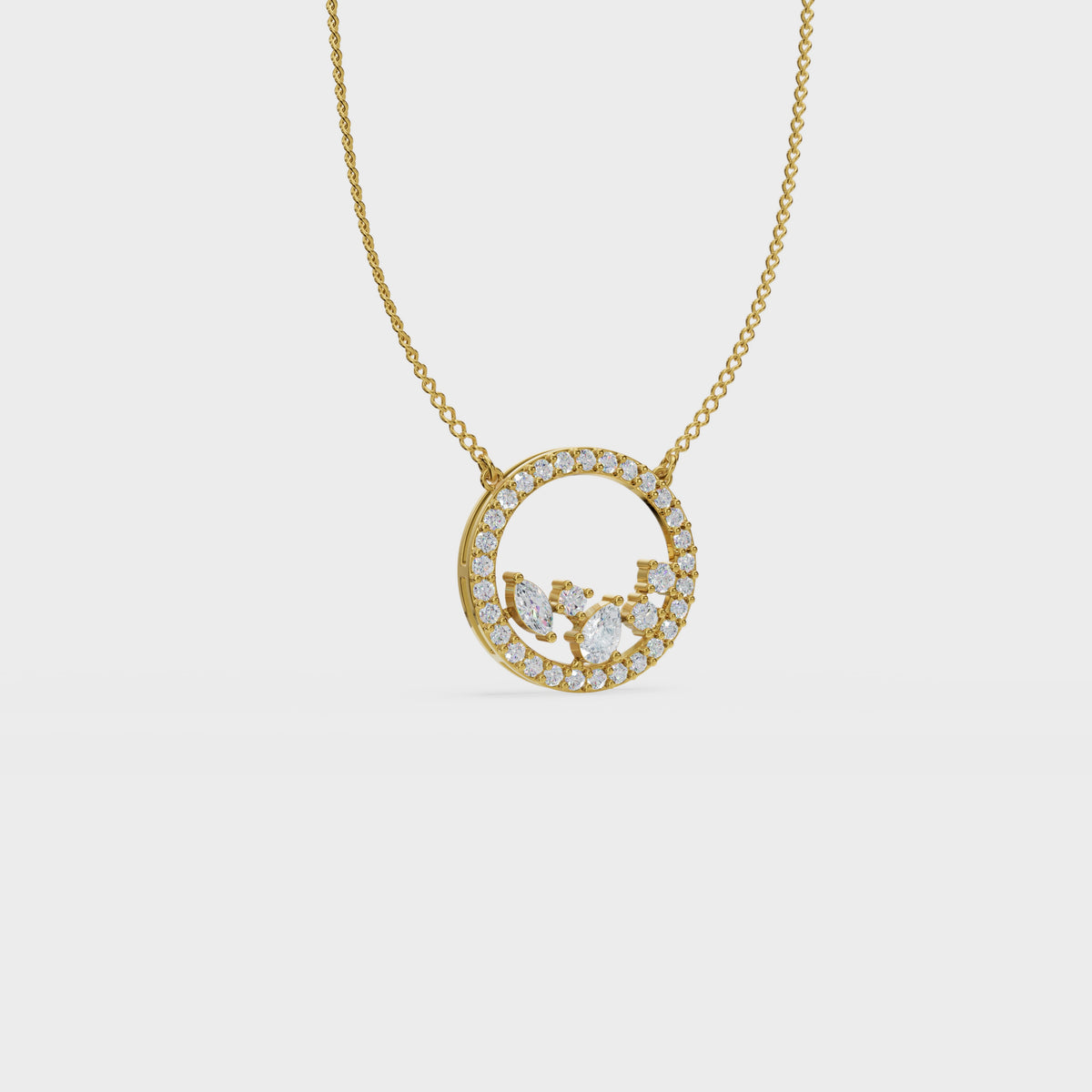 Celestial circle pendant