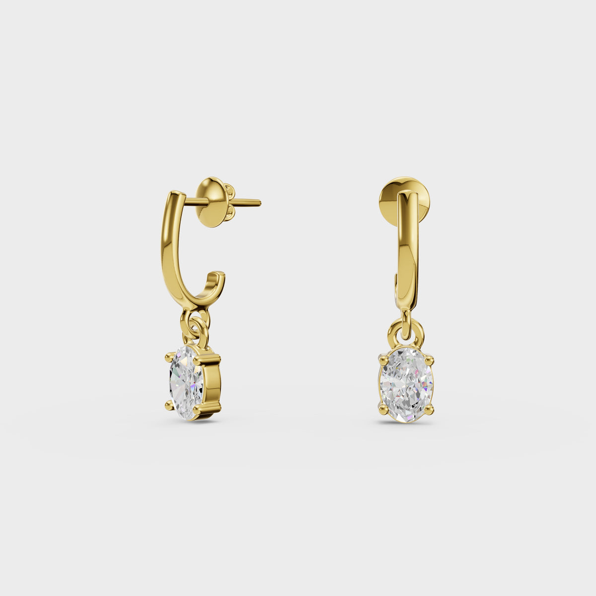 Suspended Brilliance Diamond Drop Earrings
