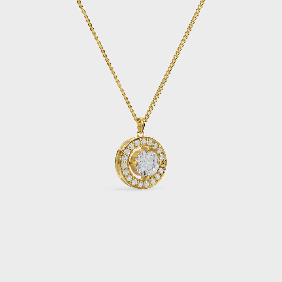 Celestial Halo Diamond Pendant