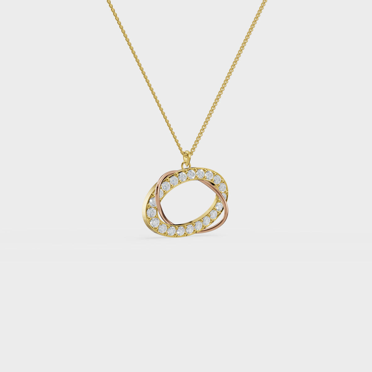 Celestial Orbit Diamond Round cut Diamond Pendant