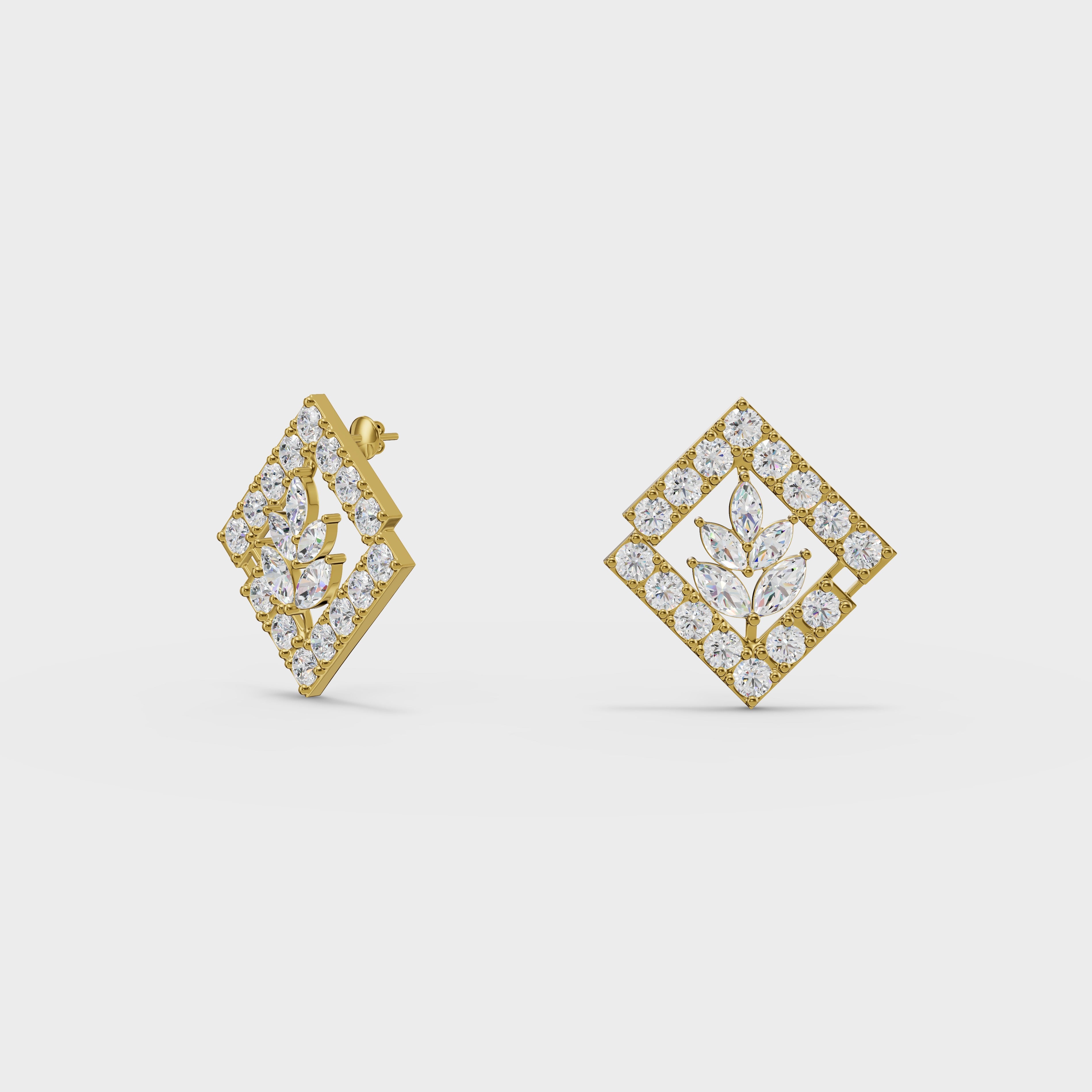 Modern Marquise Frame Studs