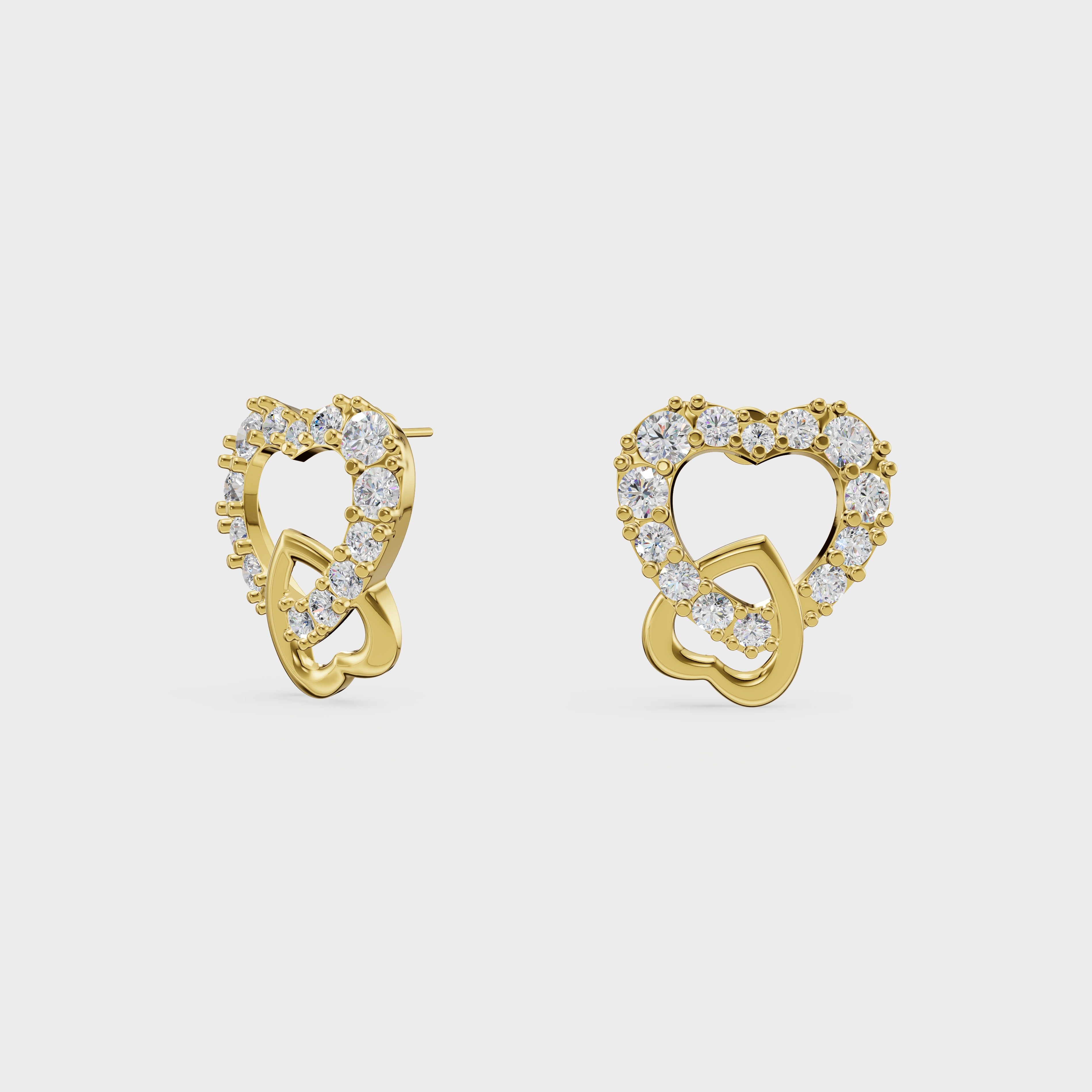 Halo Heart Dainty Studs