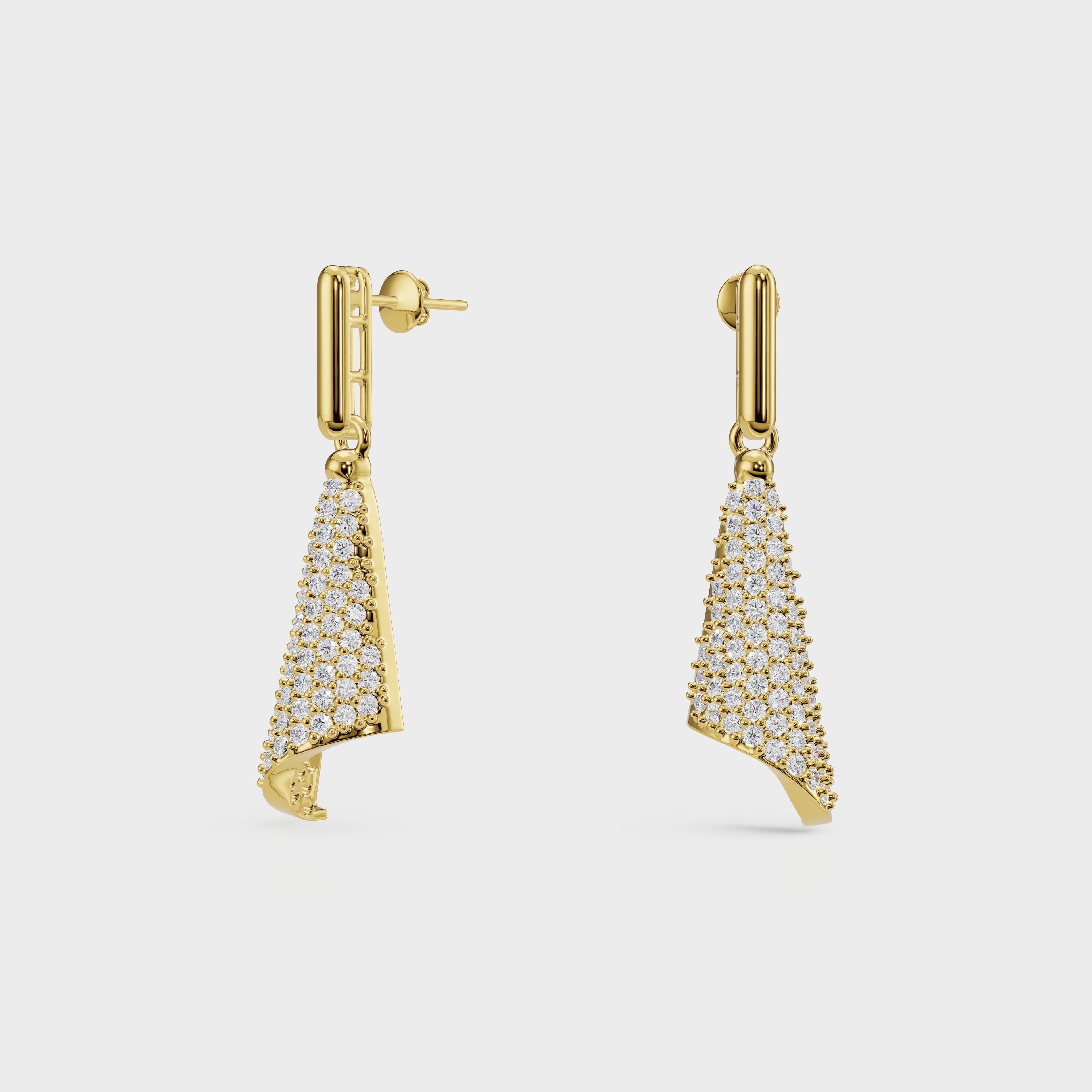 Twisted Triangle Diamond Danglers
