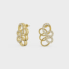Flowing Petal Diamond Studs