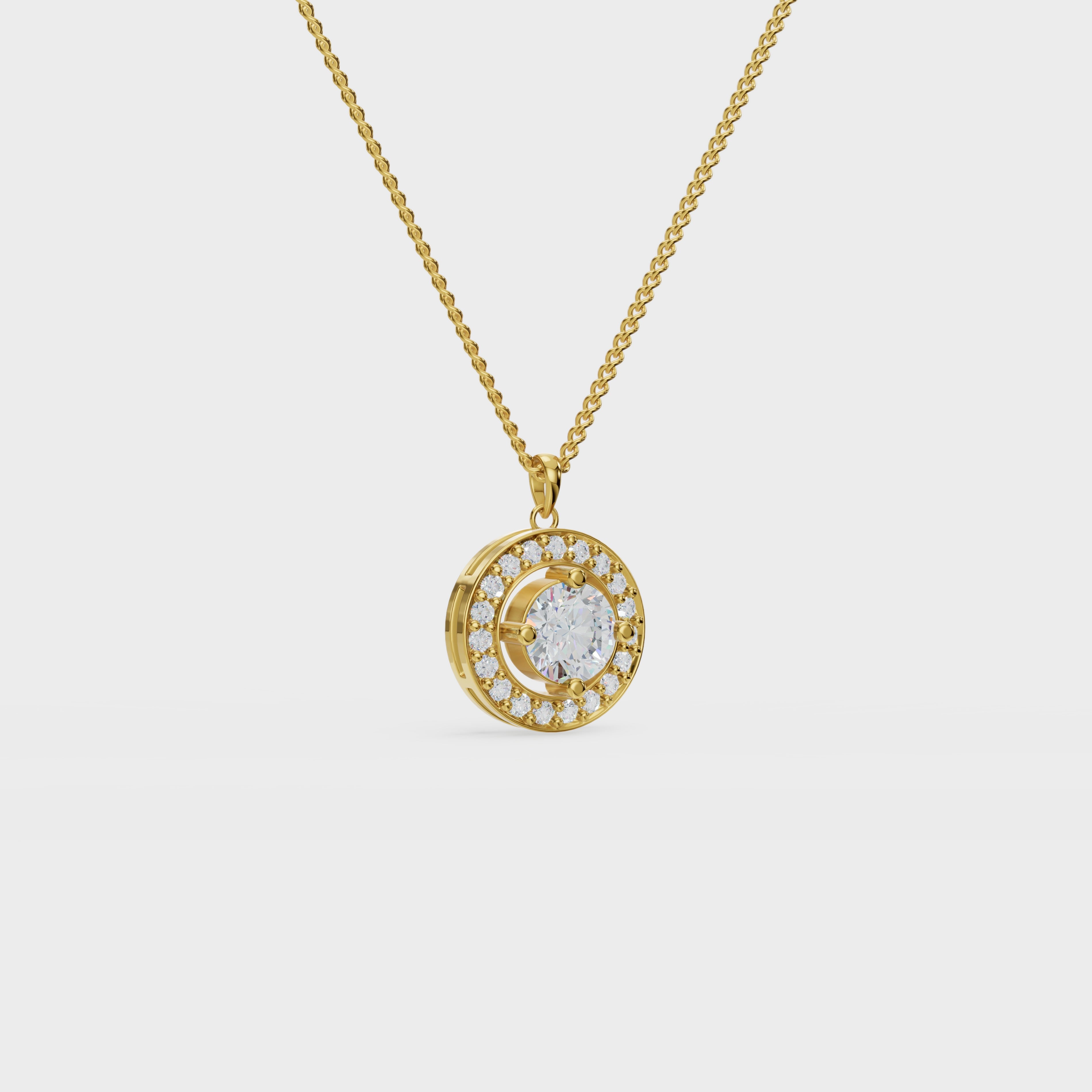 Celestial Halo Diamond Pendant