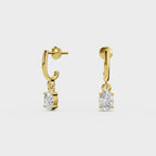 Suspended Brilliance Diamond Drop Earrings