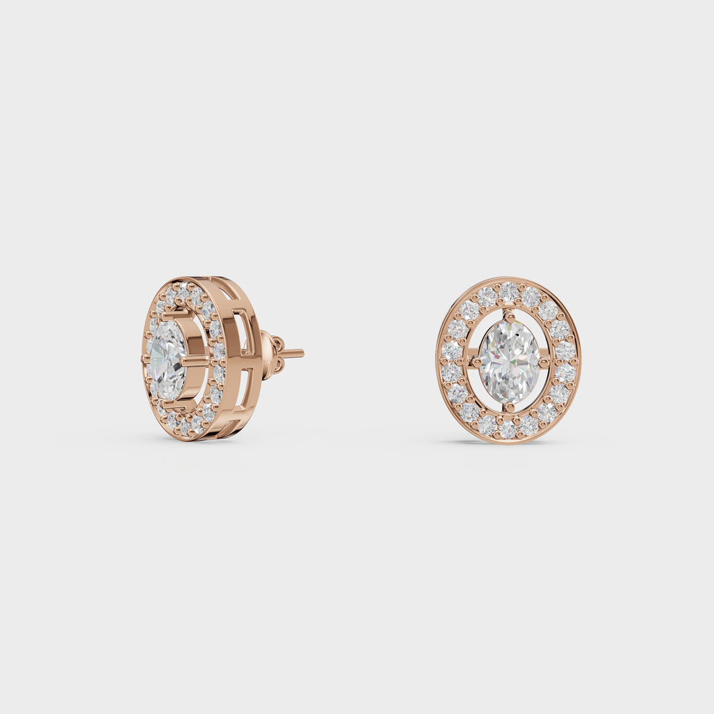 Diamond Aura Stud Earrings