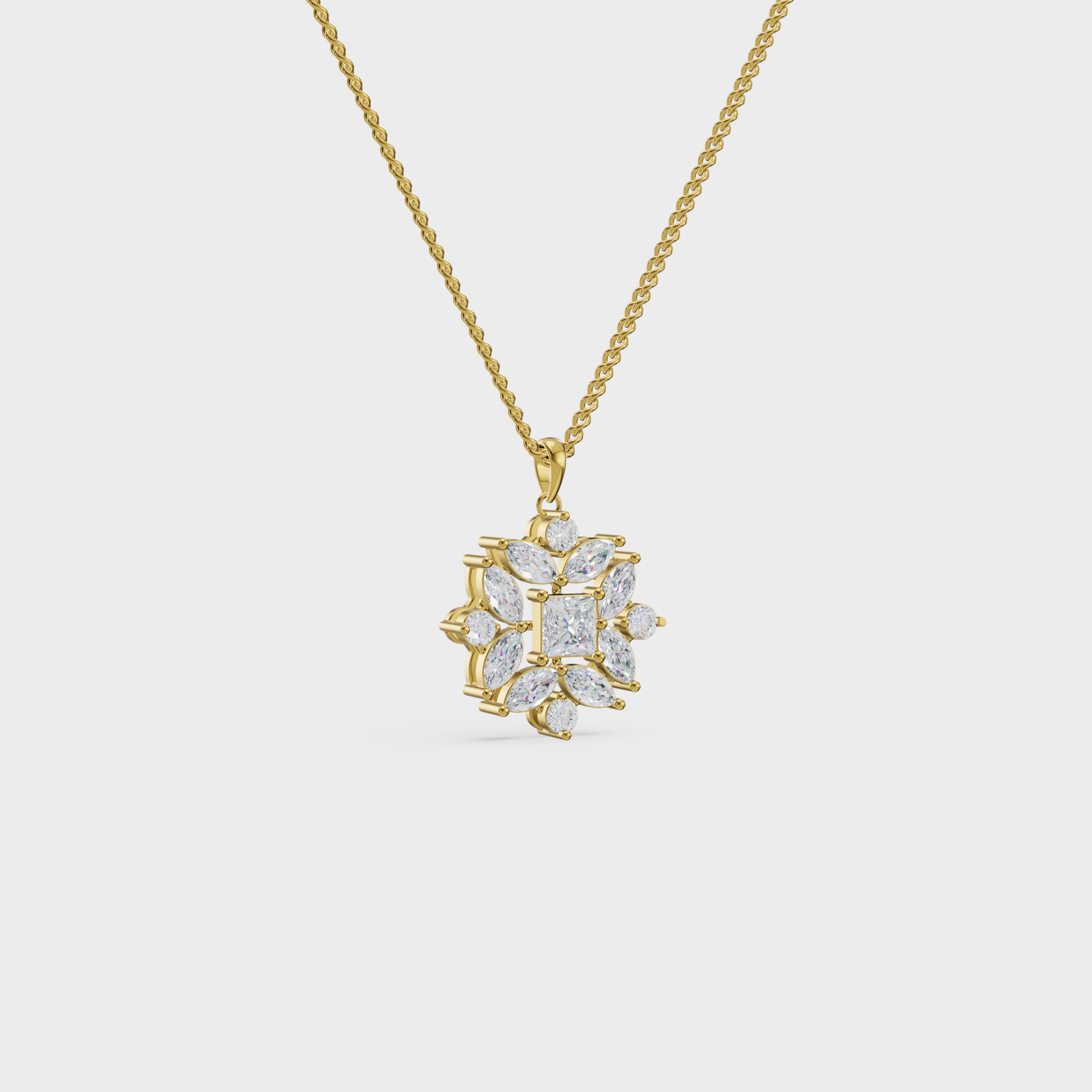 Geometric bloom pendant