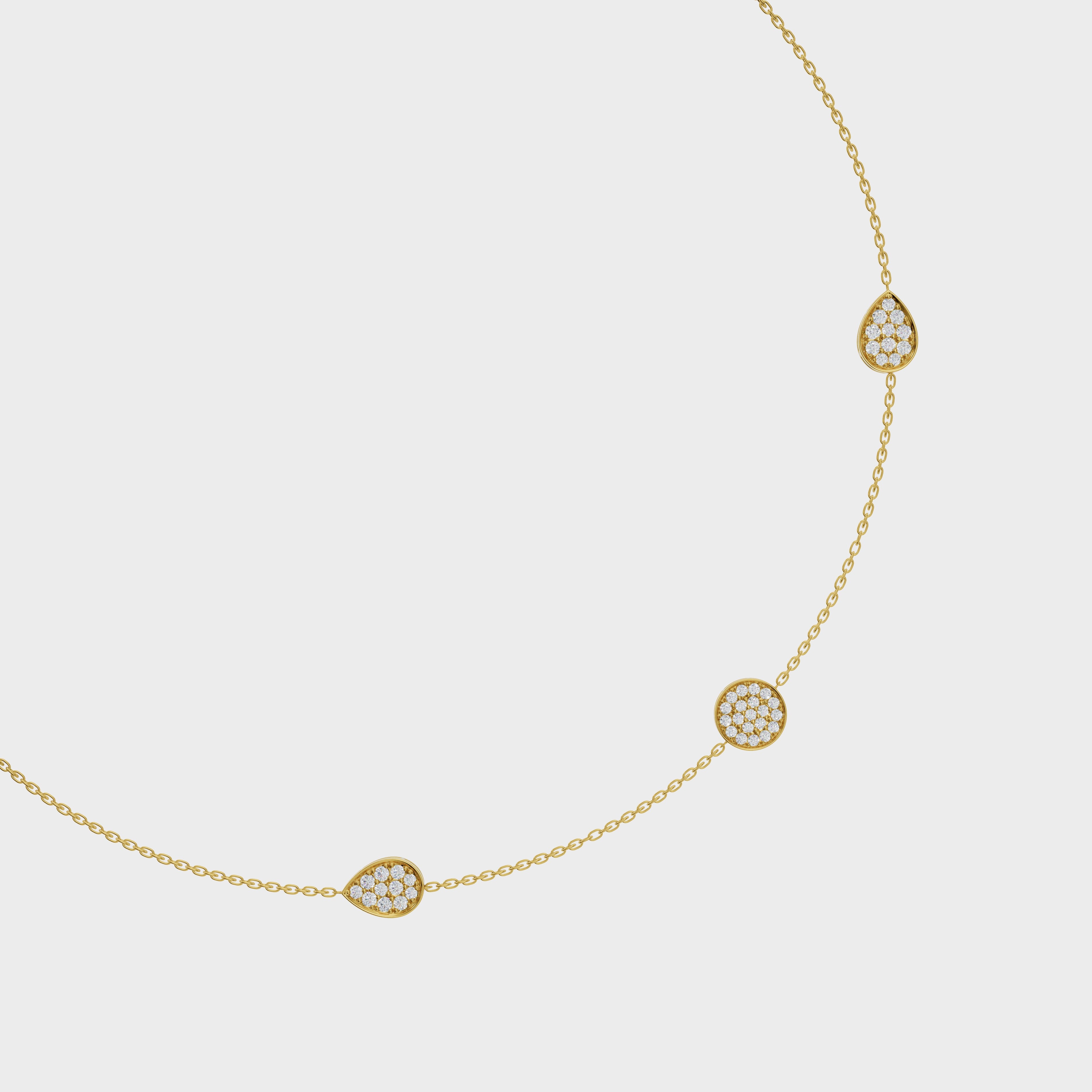 Bezel Round And Pear Charm