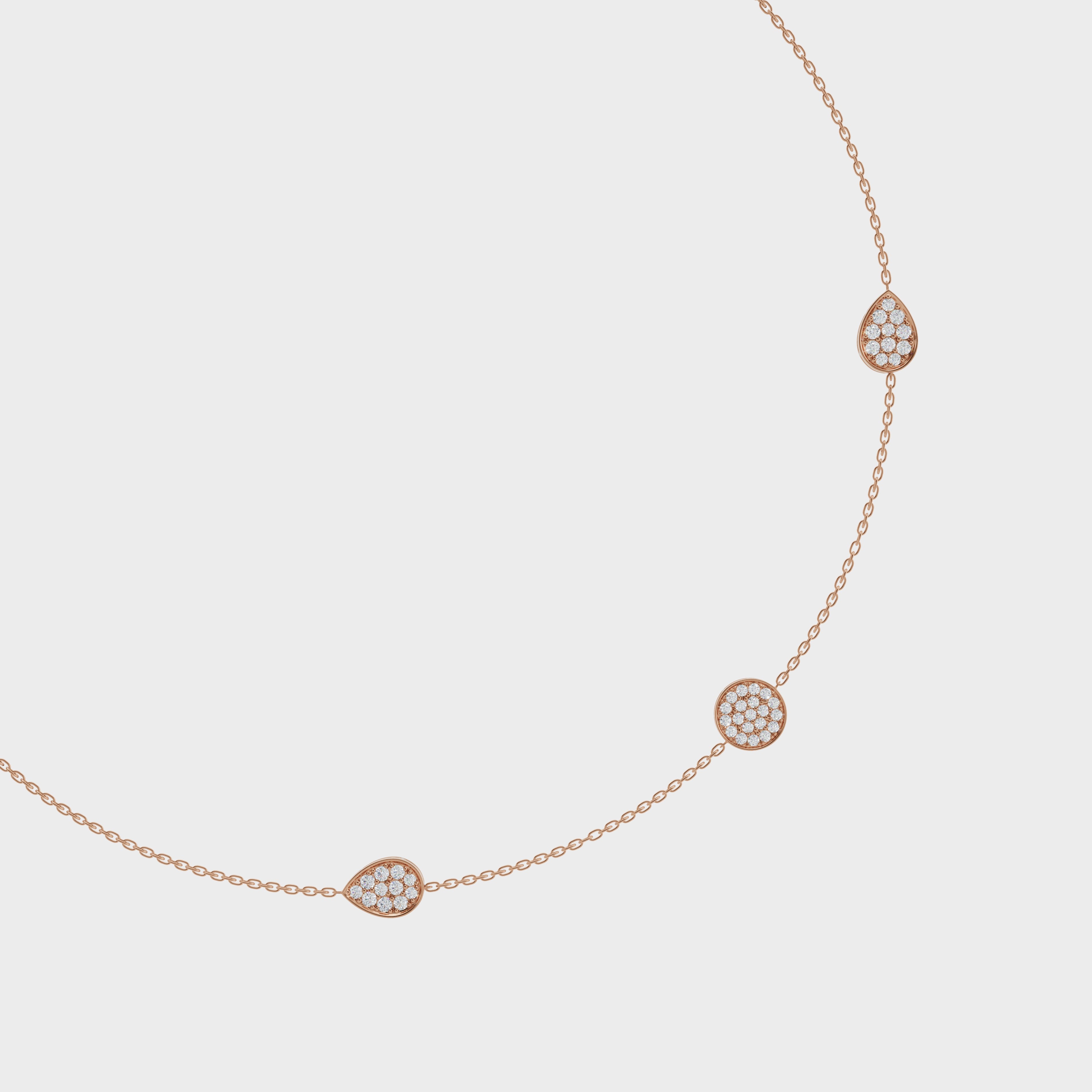 Bezel Round And Pear Charm