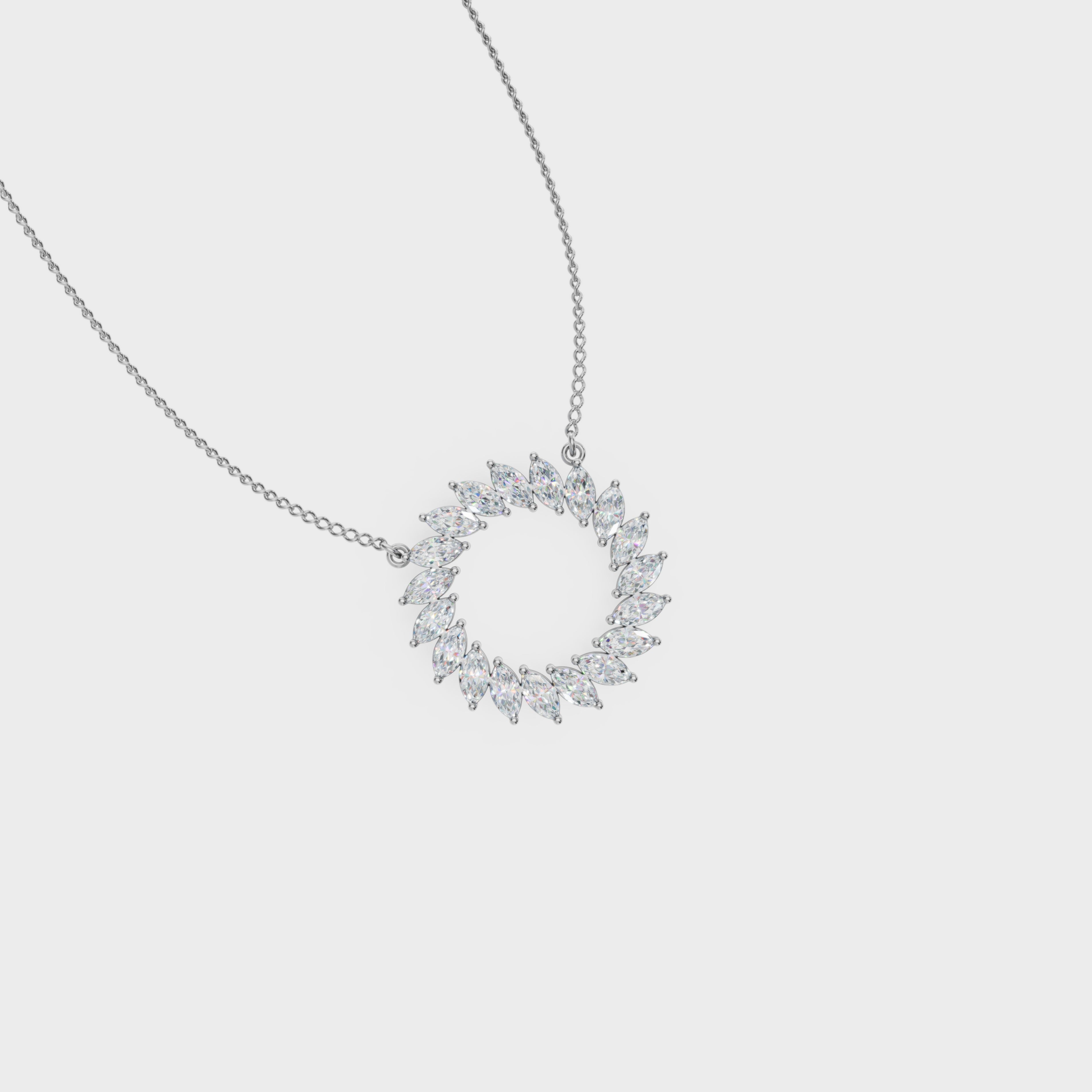 Circle Floral Burst Pendant