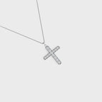 Christian Cross Round Diamond Pendant