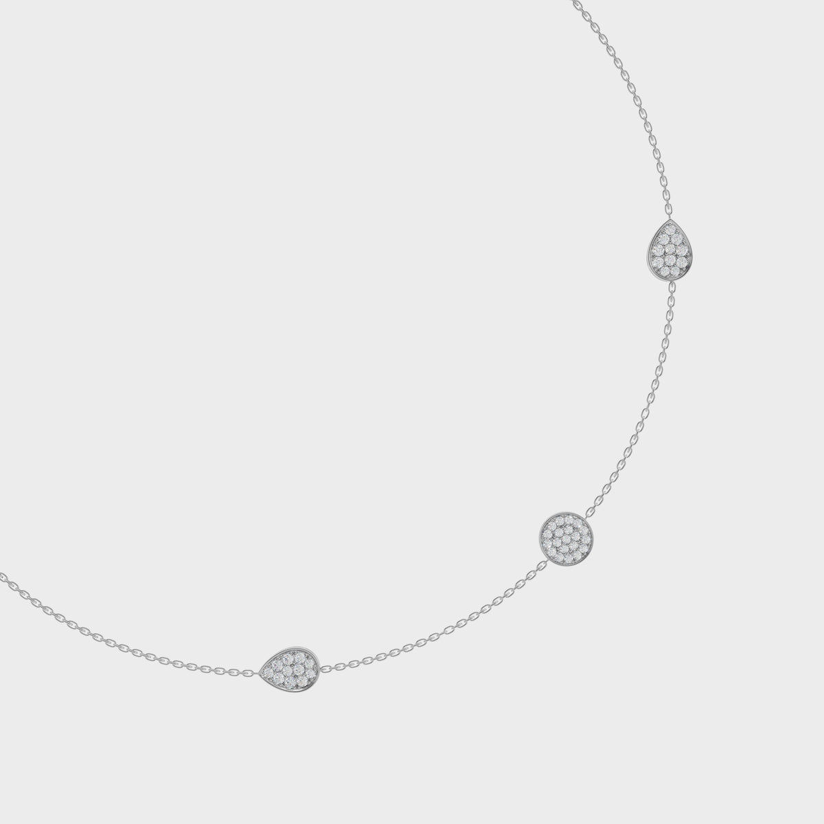 Bezel Round And Pear Charm