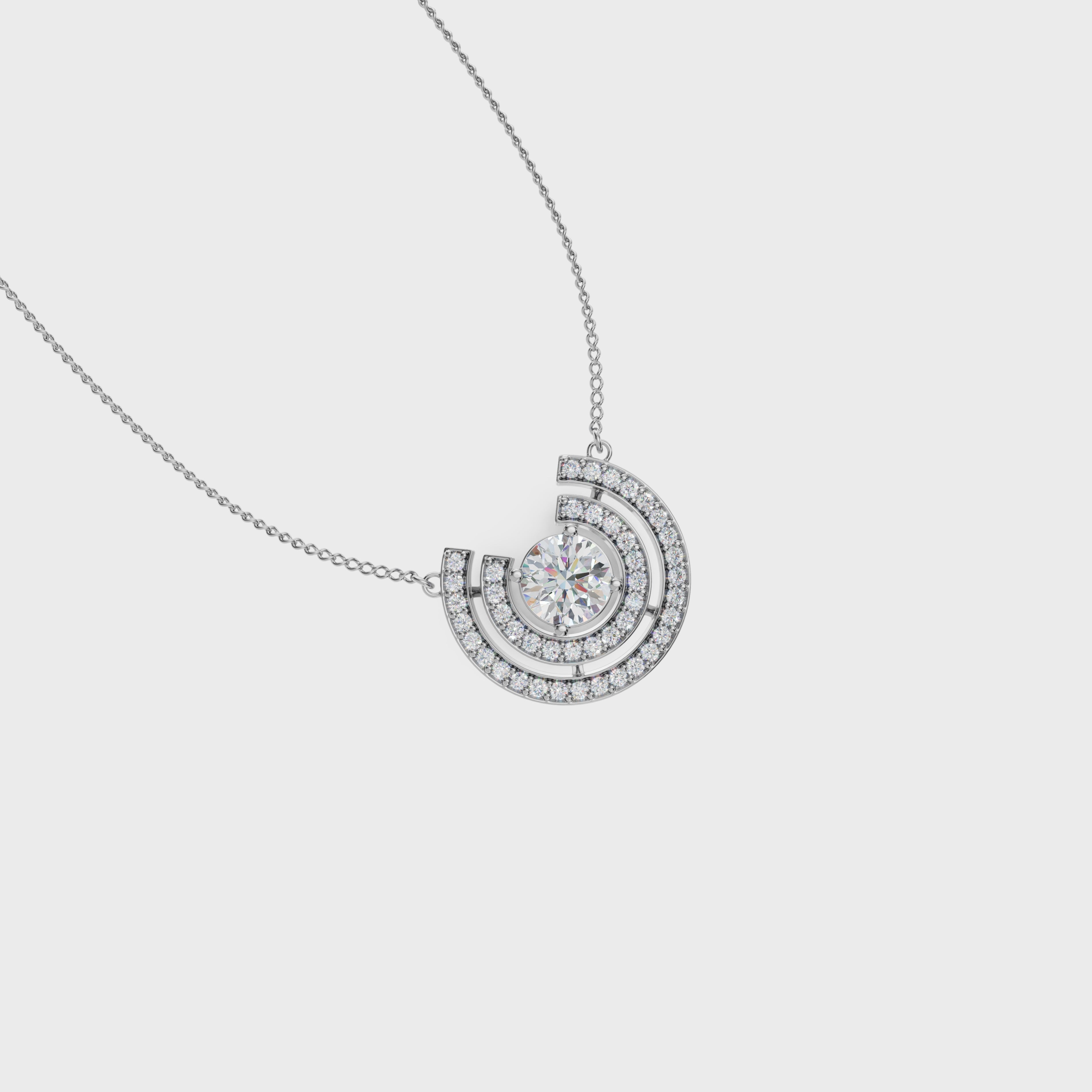 Good luck horseshoe Shape diamond pendant