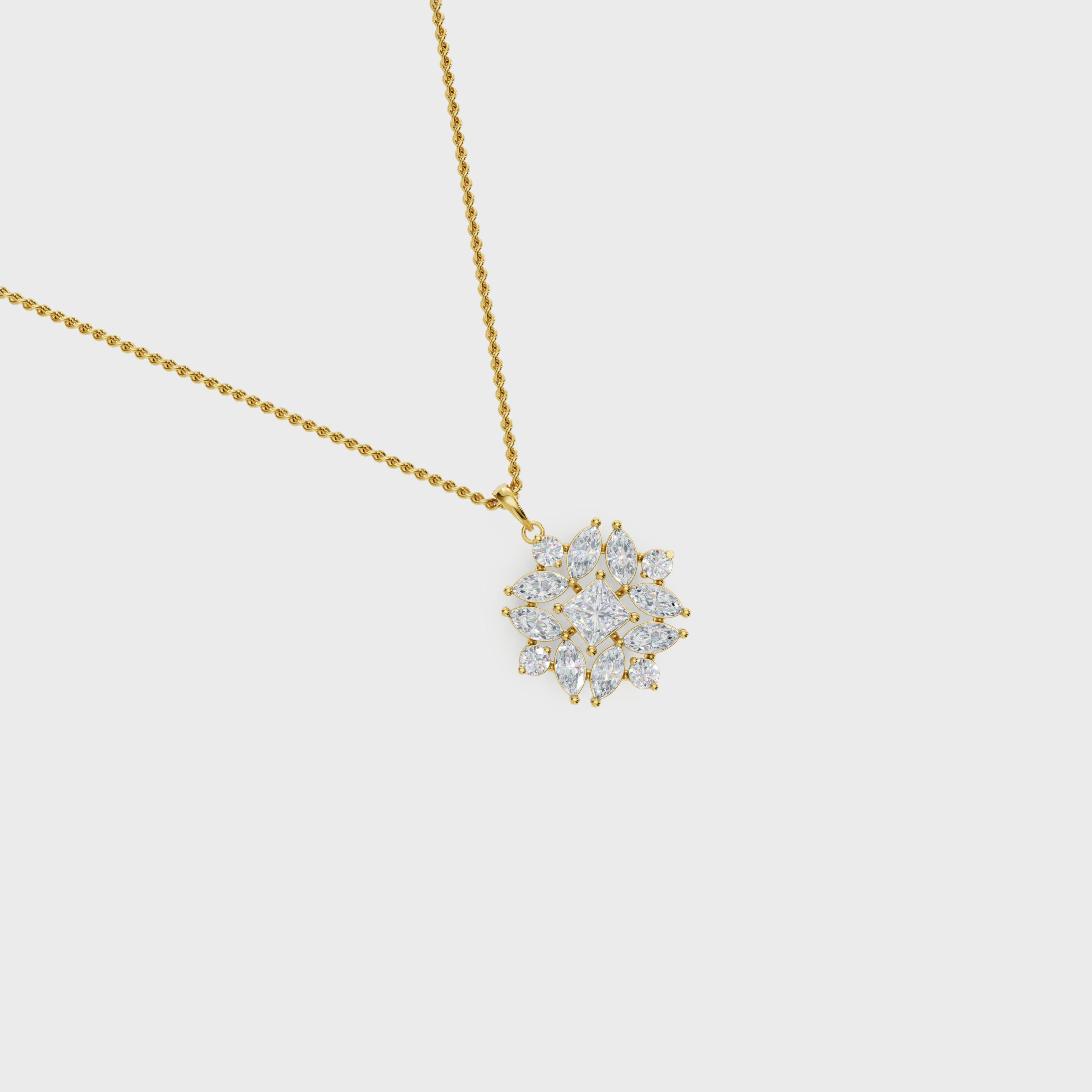 Geometric bloom pendant