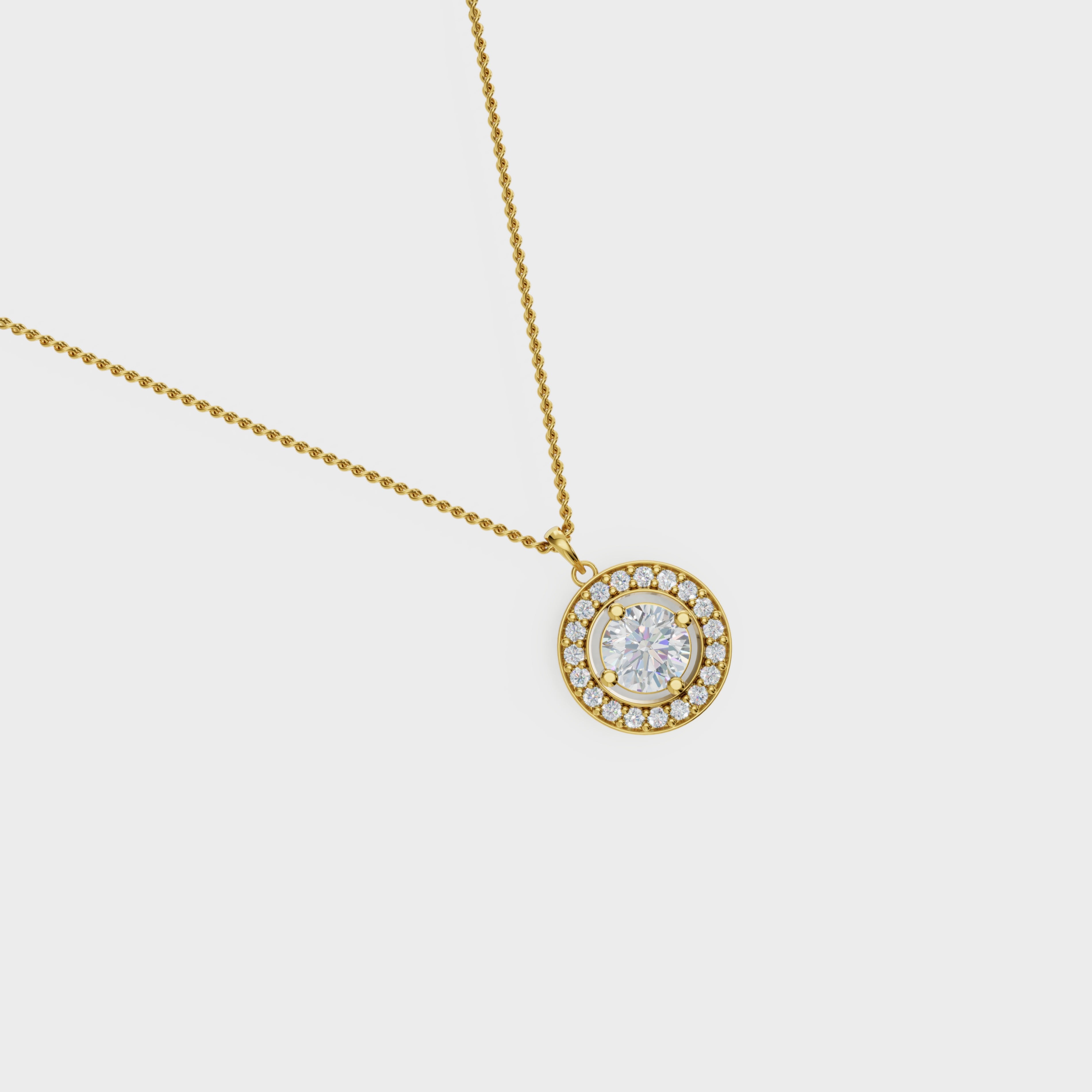 Celestial Halo Diamond Pendant