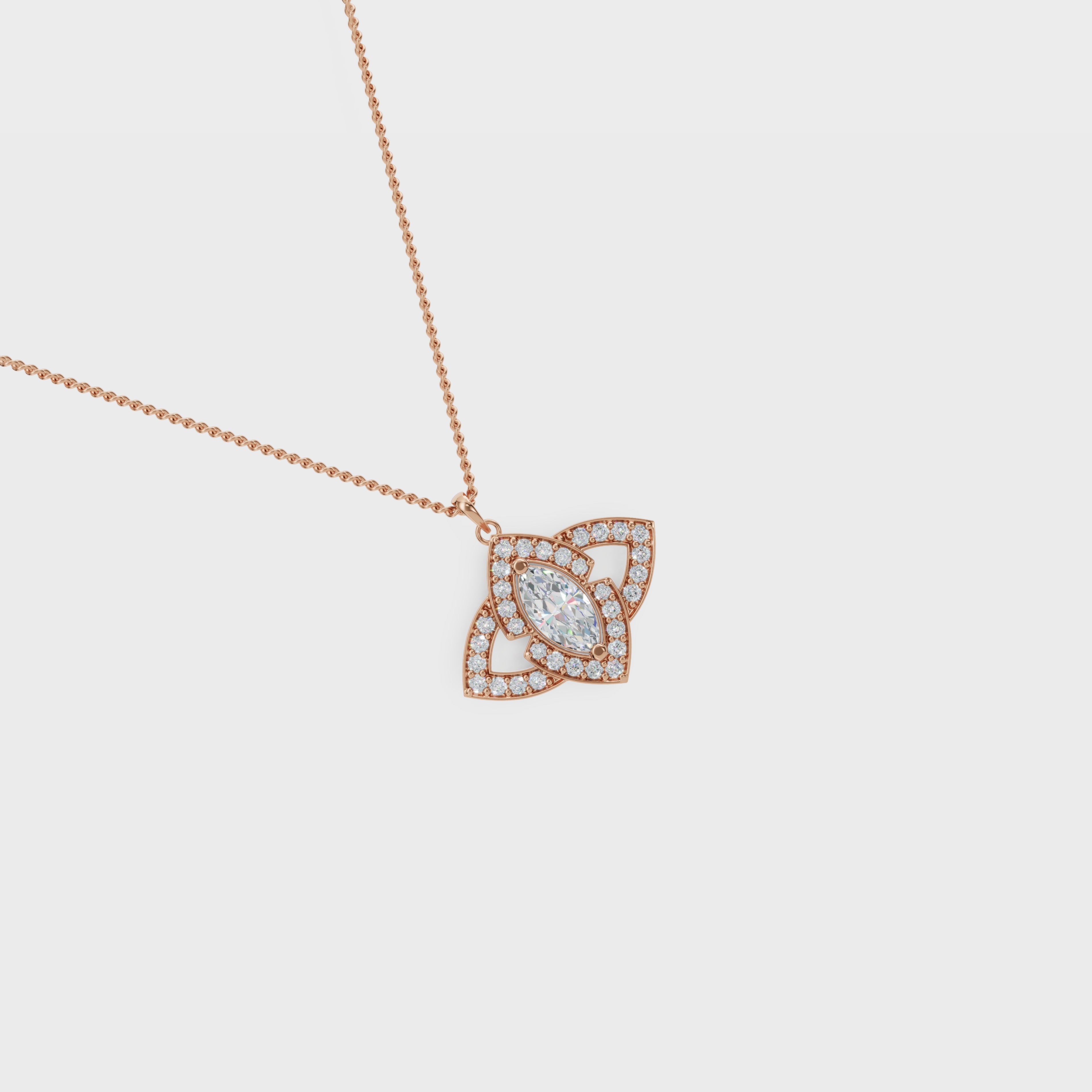 Halo evileye pear cut diamond Pendant