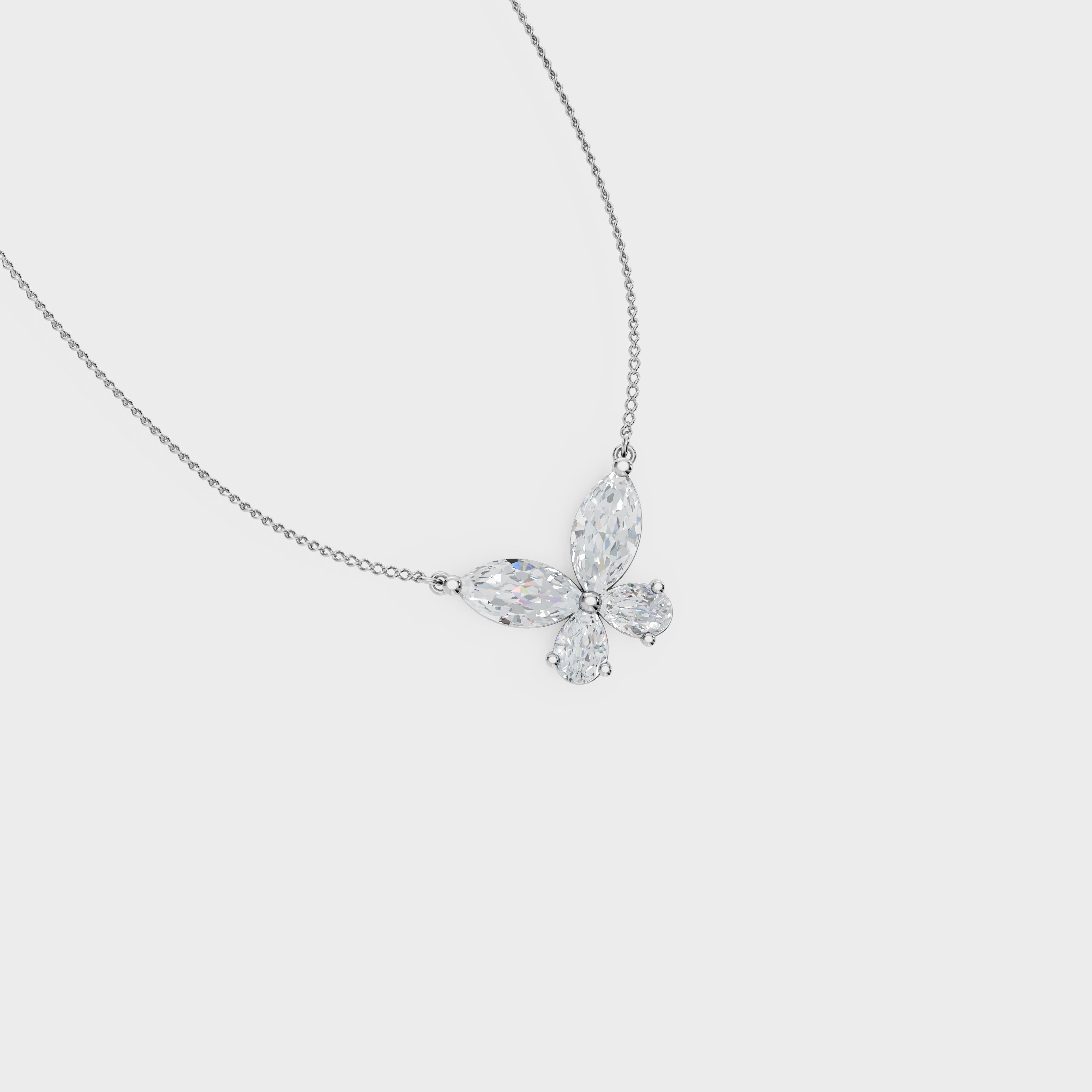 Flying Beauty Butterfly Elegant Marquise Cut Pendant