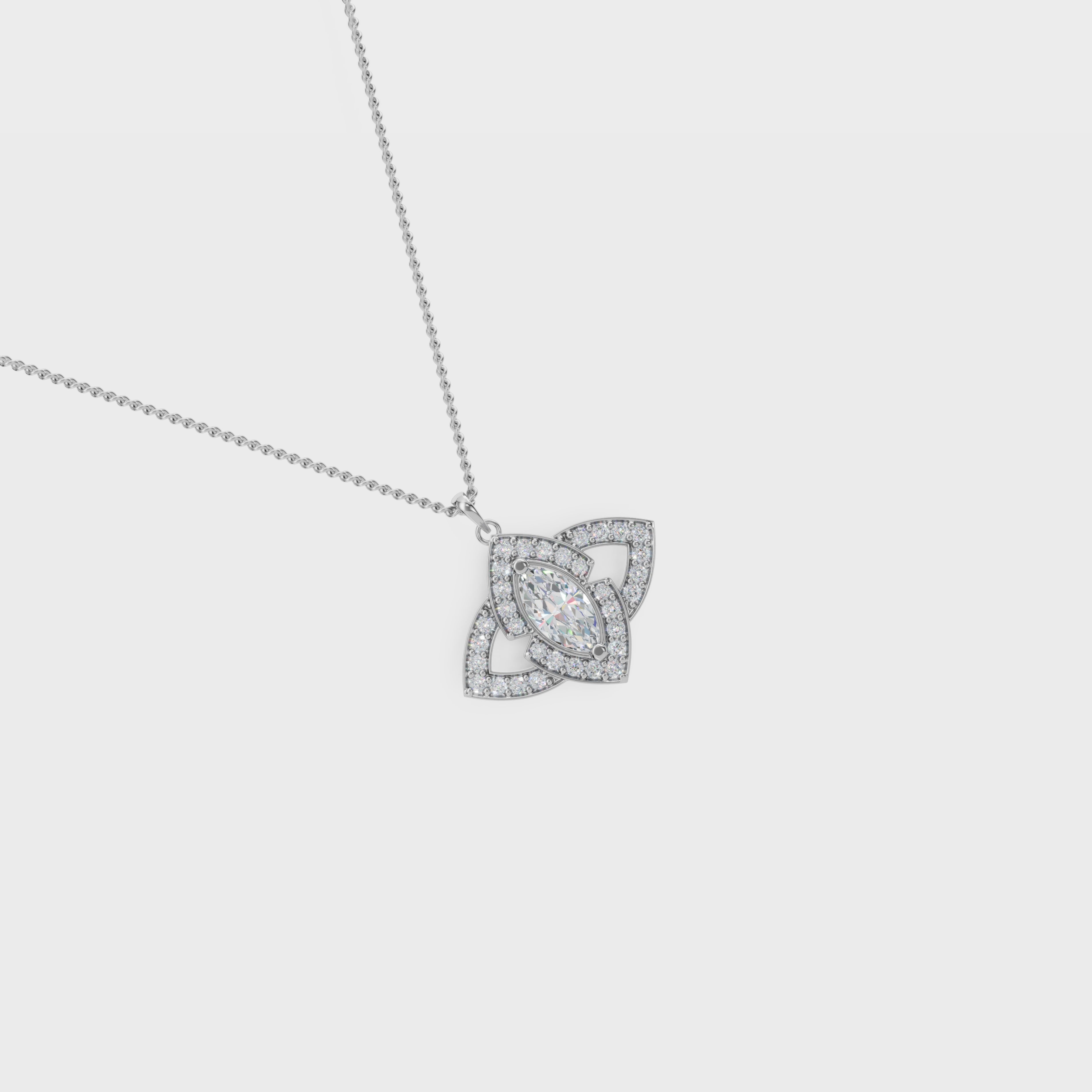 Halo evileye pear cut diamond Pendant