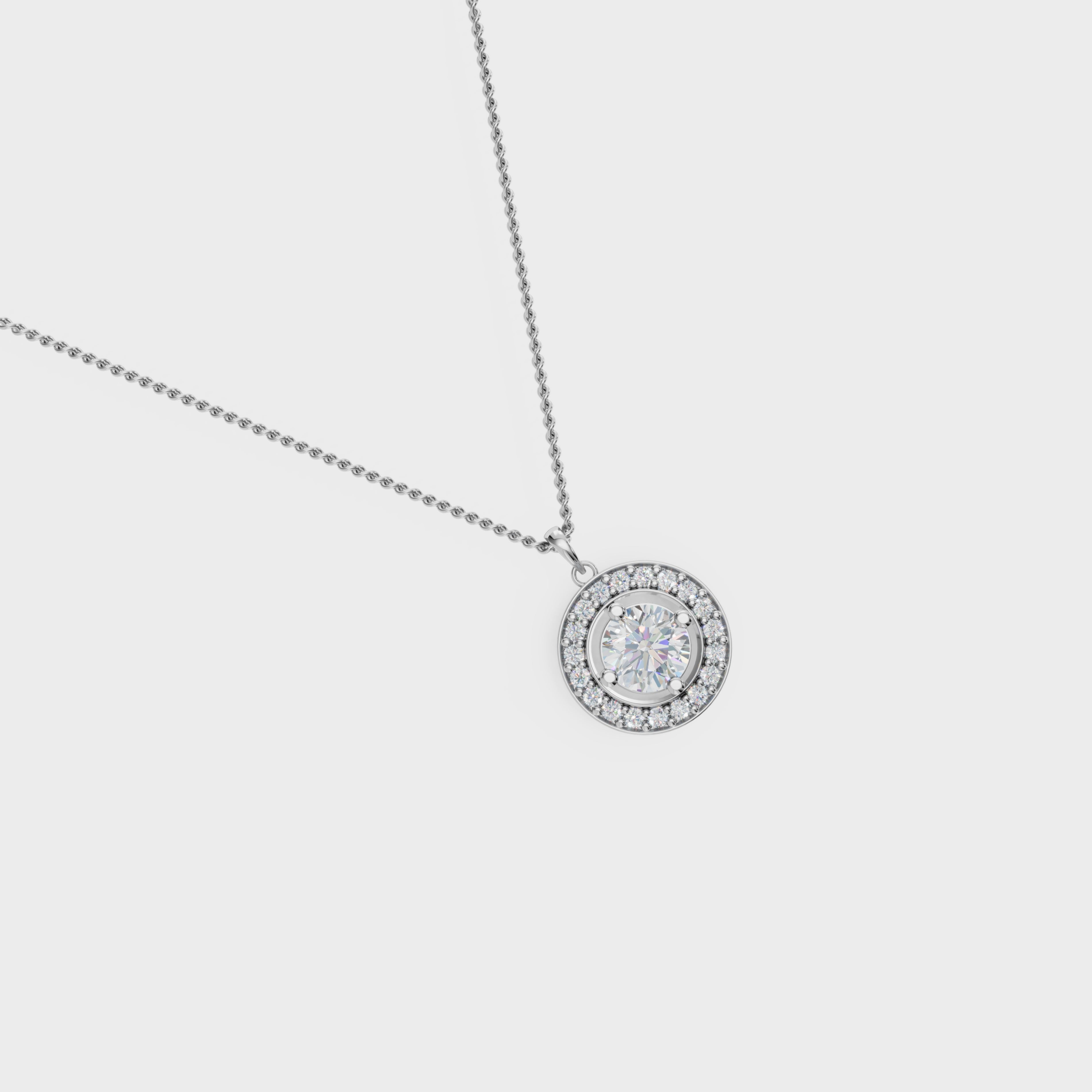 Celestial Halo Diamond Pendant